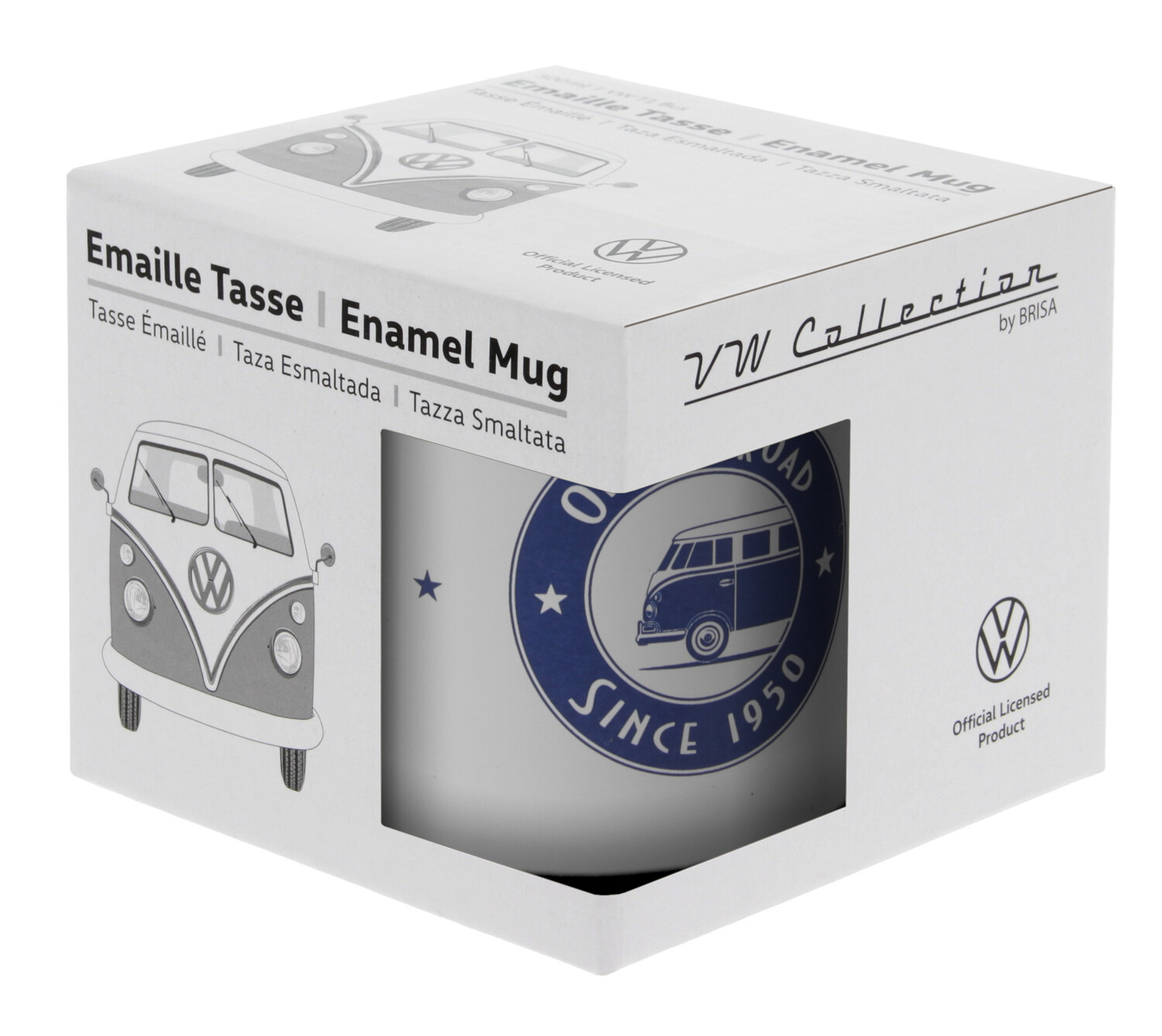 VW T1 Bulli Bus Tasse emailliert 500ml