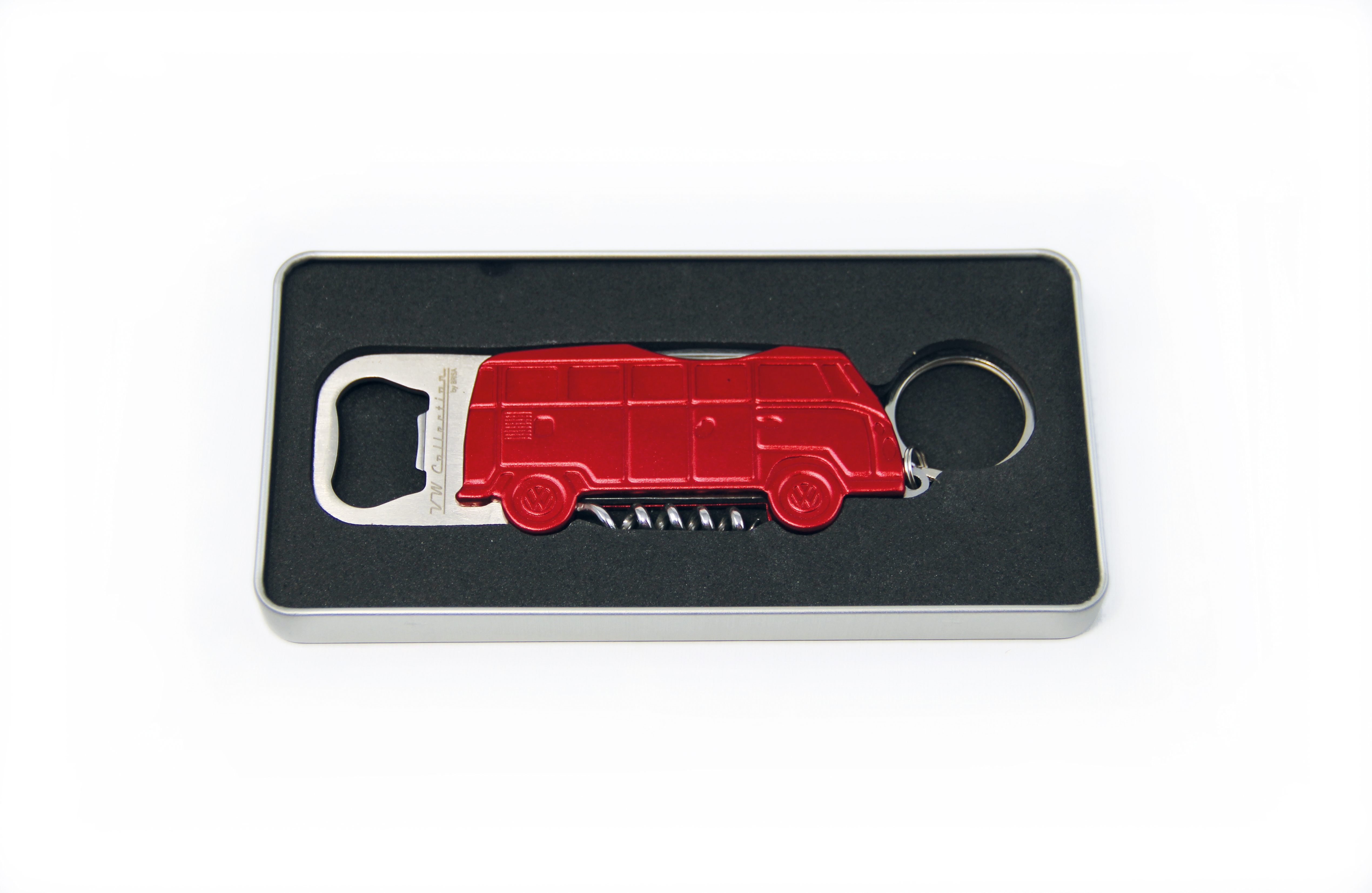 Ouvre-bouteille VW T1 Bulli Bus en boîte cadeau - rouge