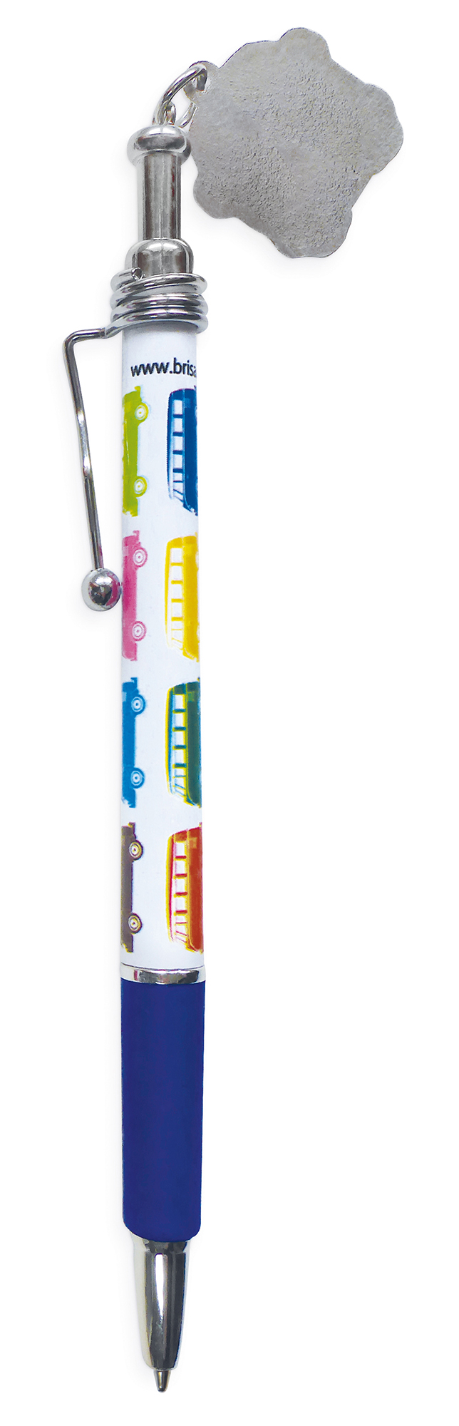 VW T1 Bulli Bus ballpoint pen with pendant - white