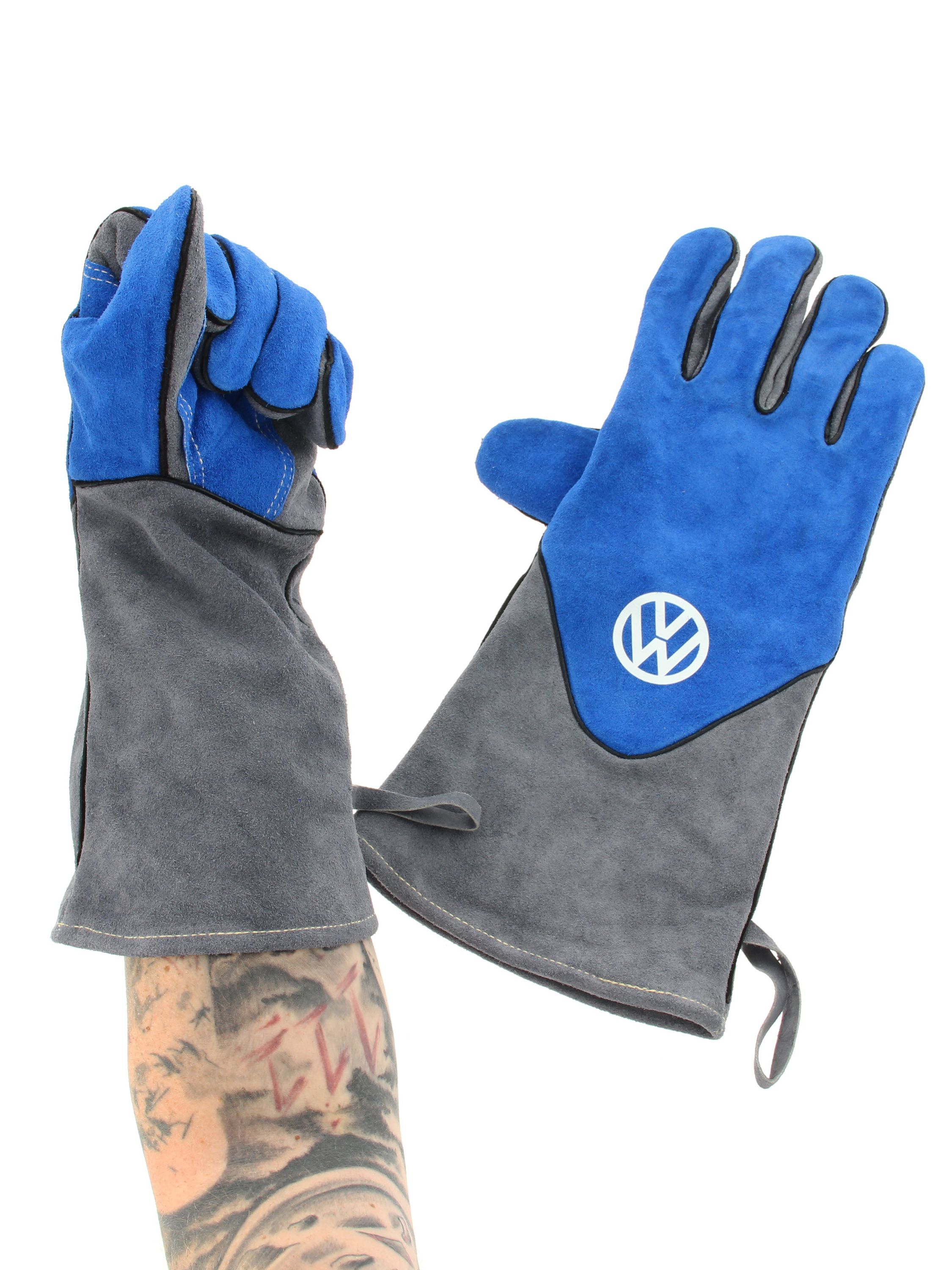 VW T1 Bus Grillhandschuhe in Geschenkbox Rindsleder (Paar)