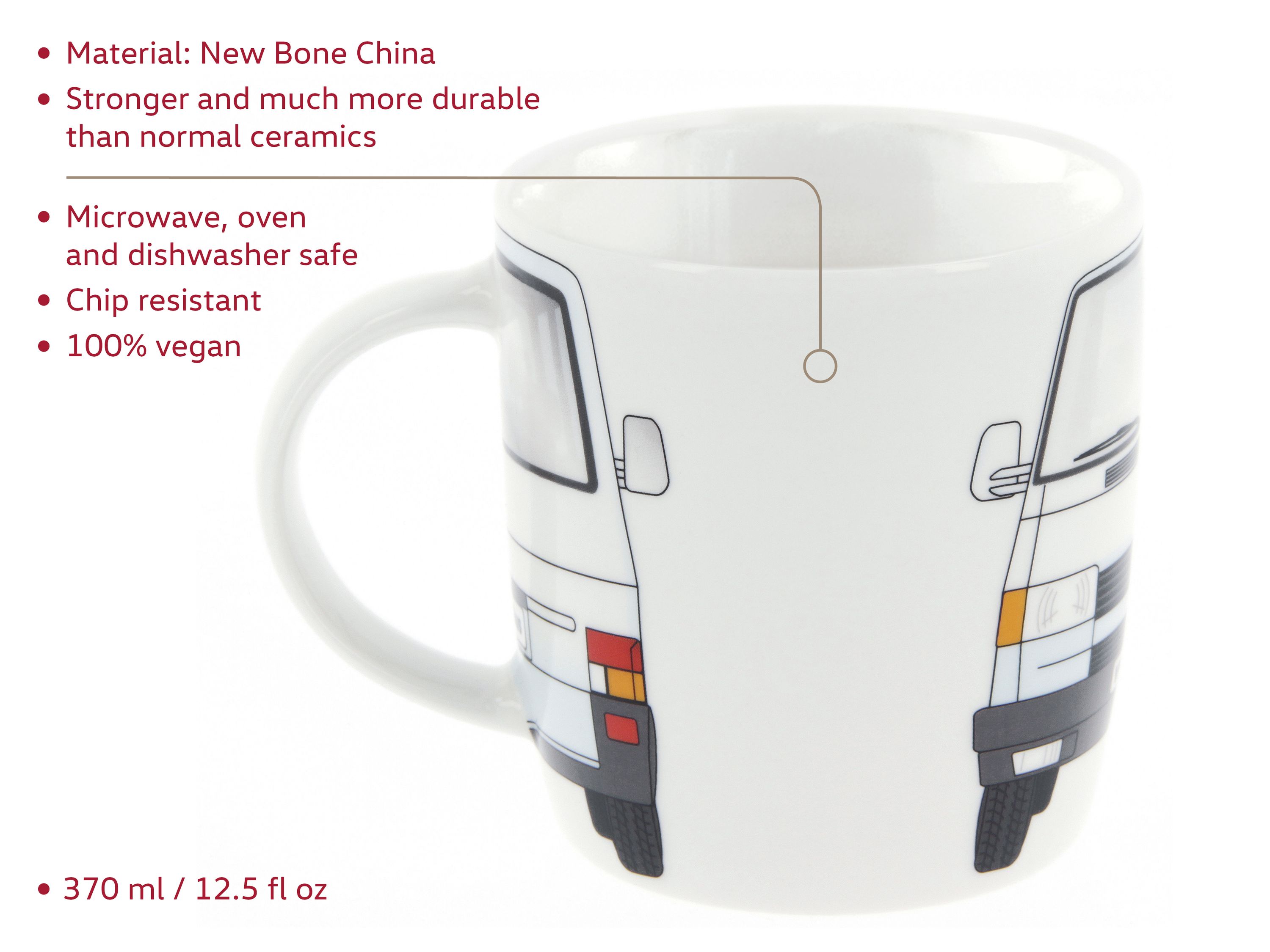VW T4 Bulli Bus Kaffeetasse 370ml .