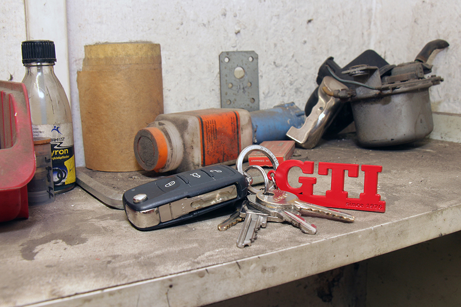 VW GTI keychain with charm
