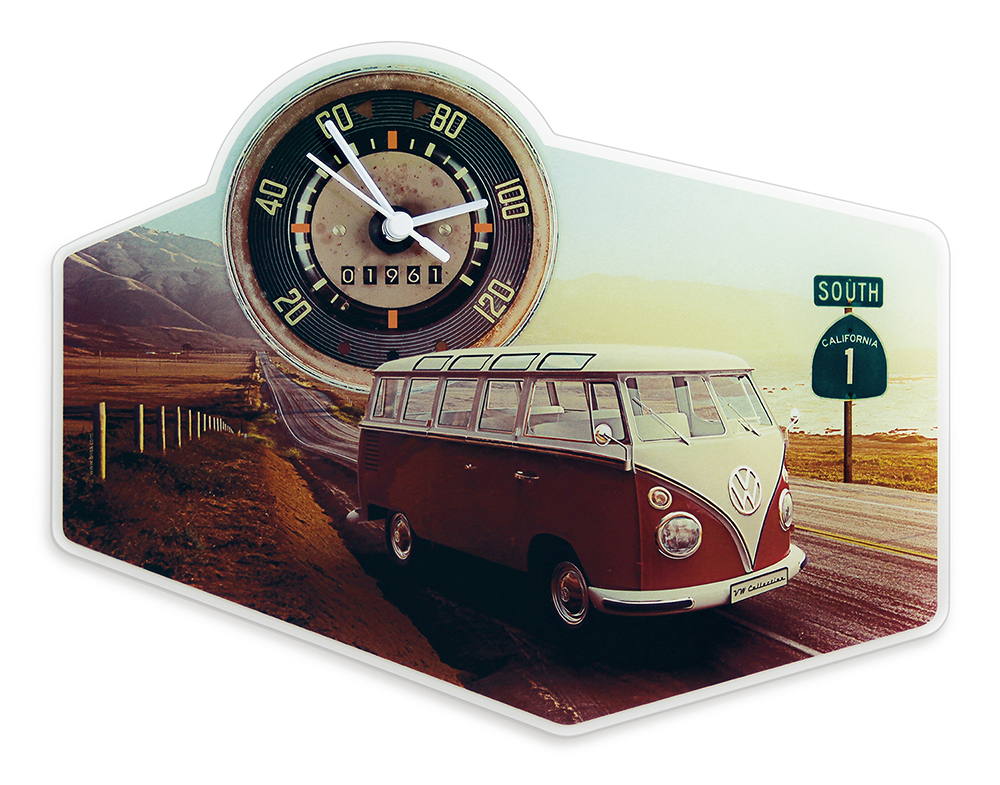 Orologio da parete per autobus VW T1 Bulli in vetro acrilico