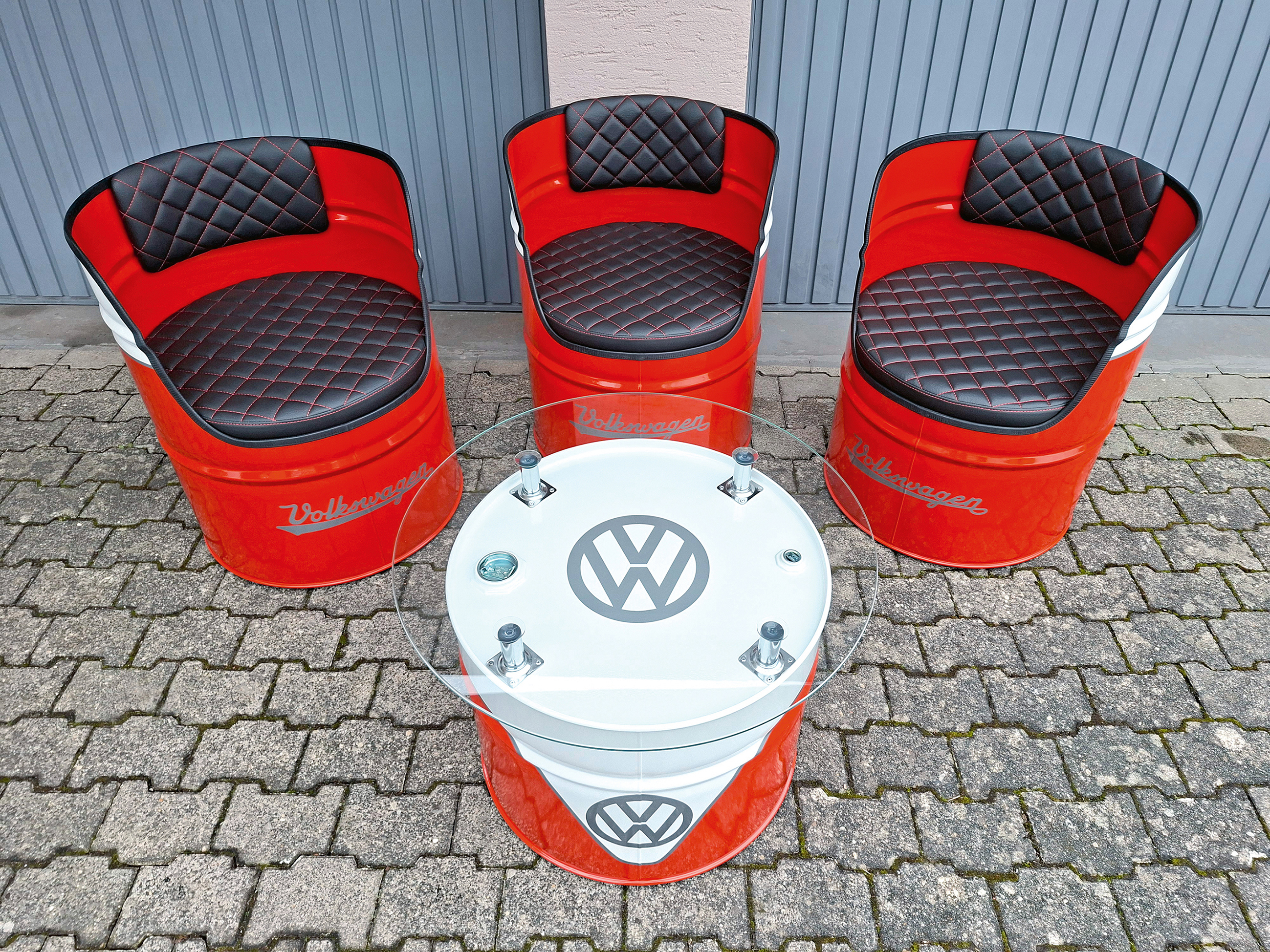 VW T1 Bus Ölfass-Sessel