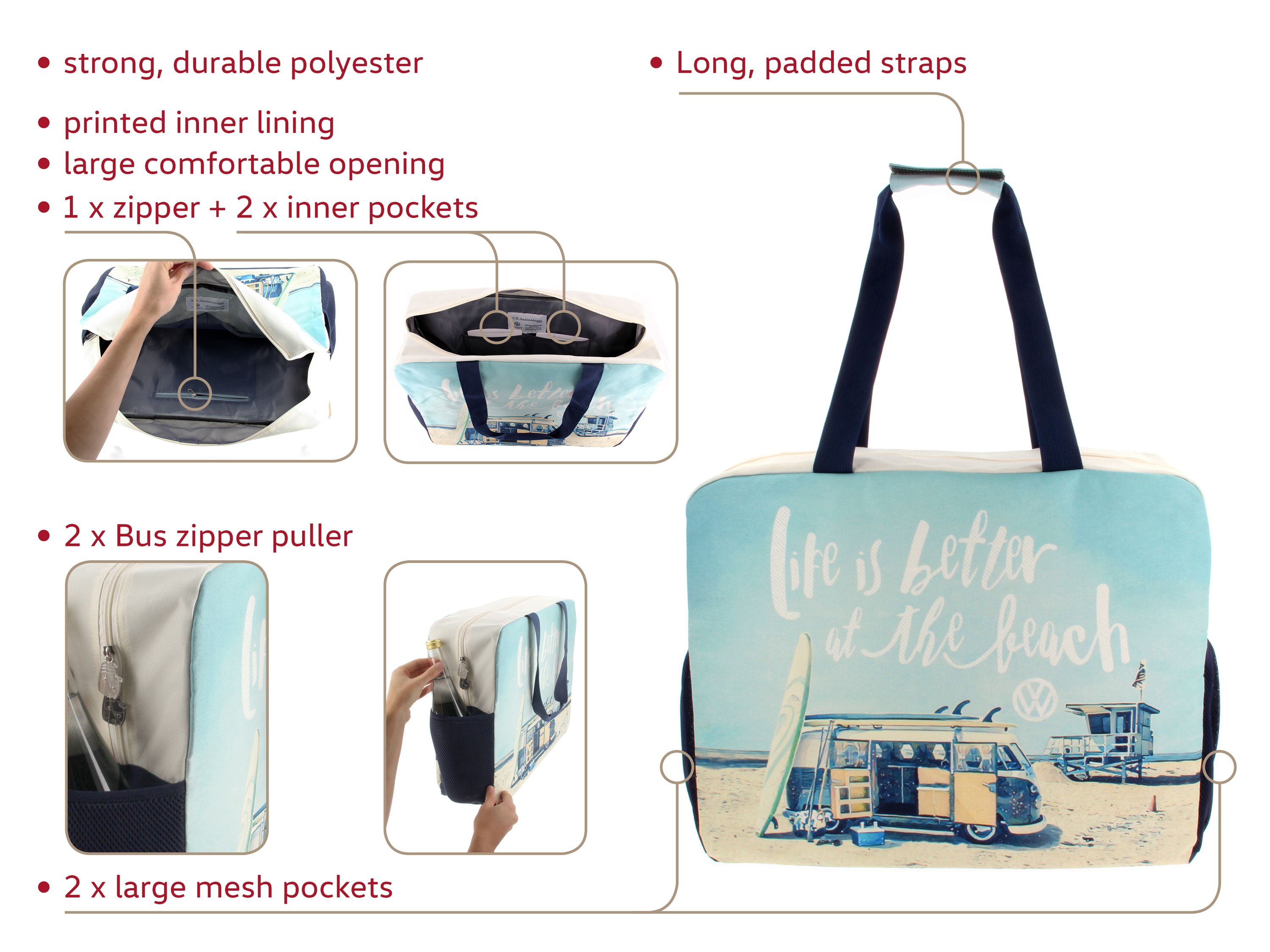 VW T1 Bulli Bus Shopper Tasche