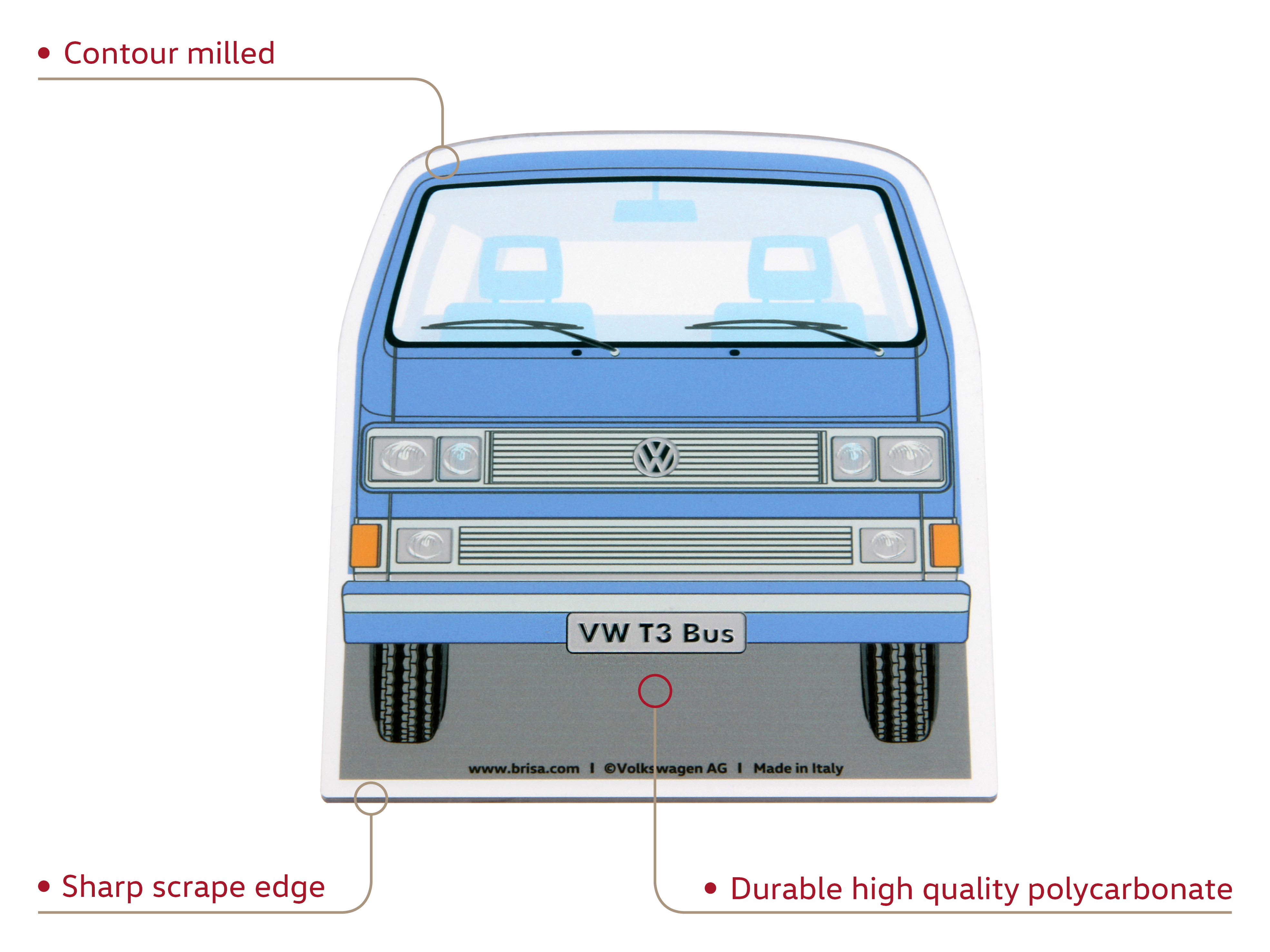 Raschiaghiaccio per autobus VW T3 Bulli - Anteriore/Blu