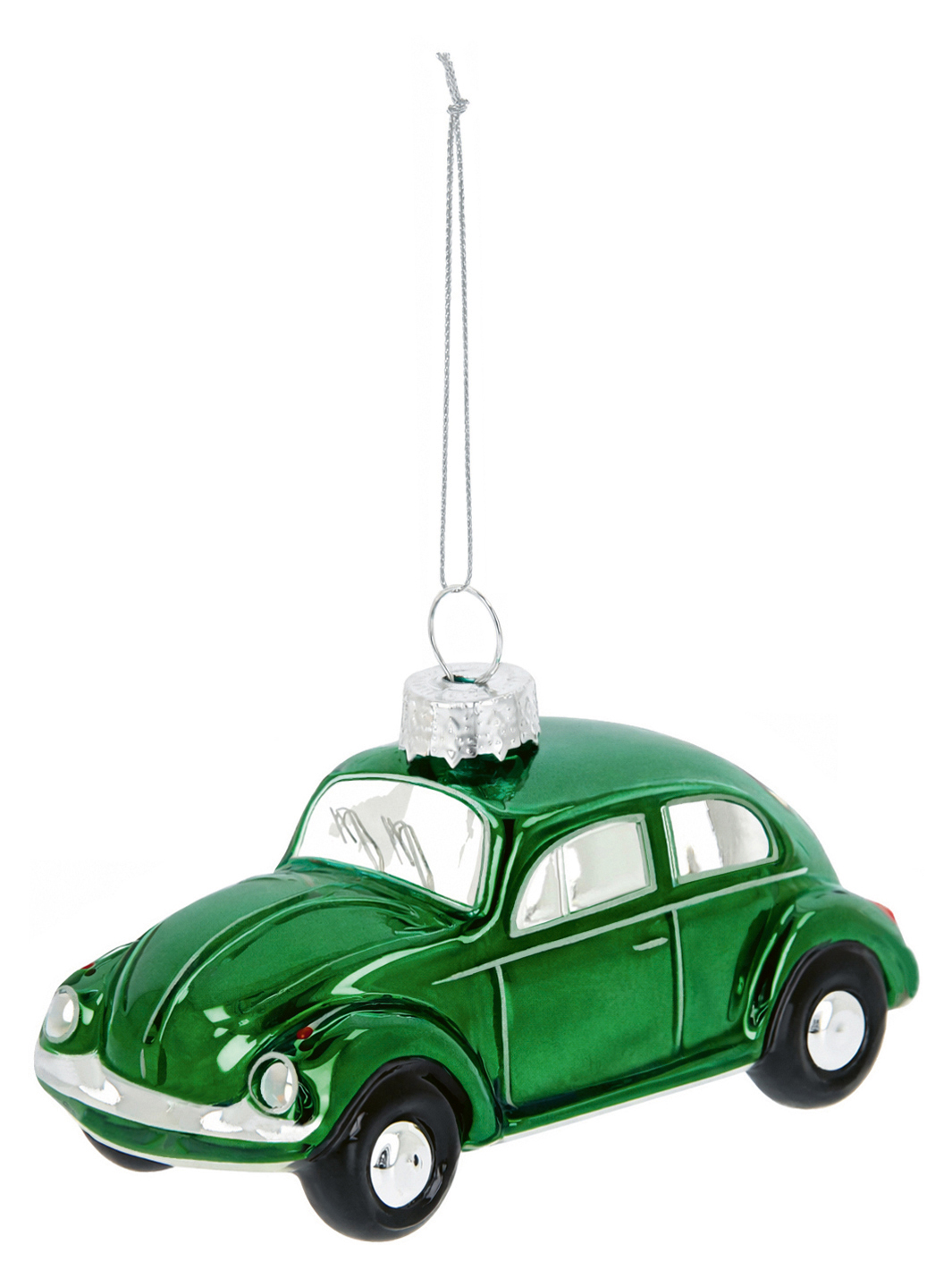 VW Käfer Deko-Anhänger & Weihnachtsschmuck aus Glas in Geschenkbox (Maßstab 1:40)