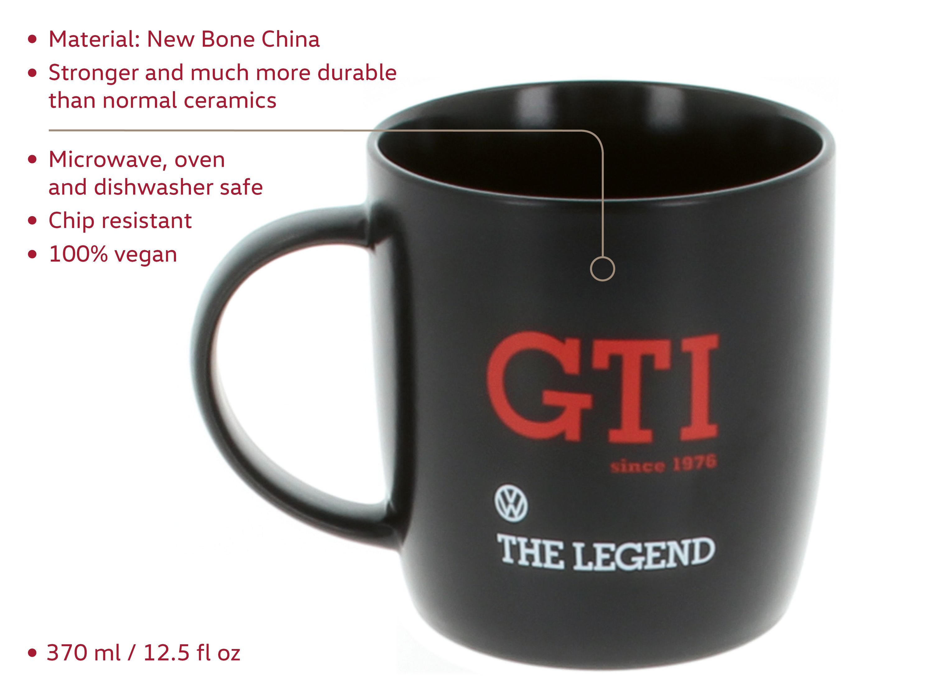 VW GTI coffee cup 370ml

