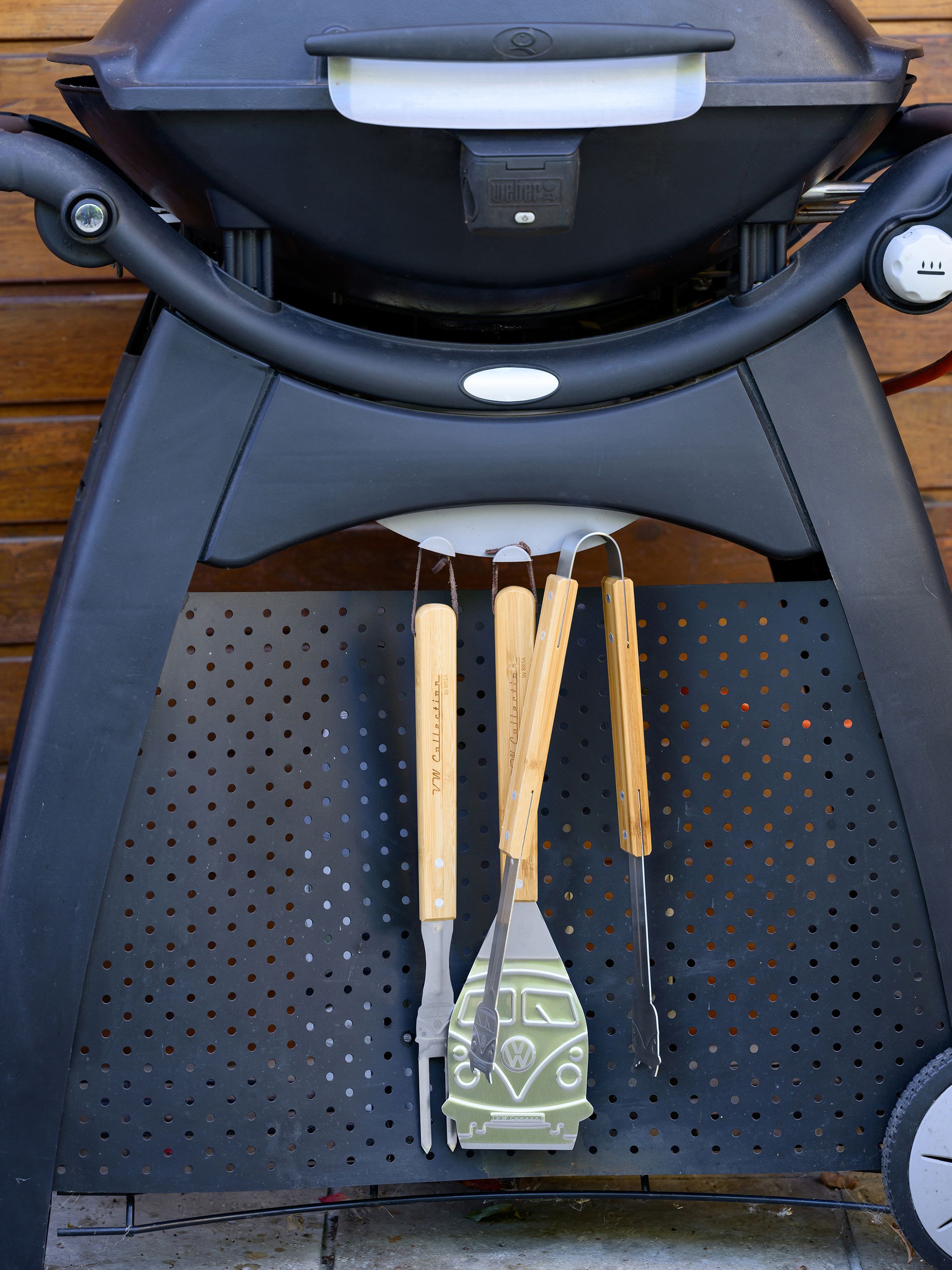 VOLKSWAGEN BUS VW T1 Combi Utensiles de Barbeque, 3 pièces, dans étui
