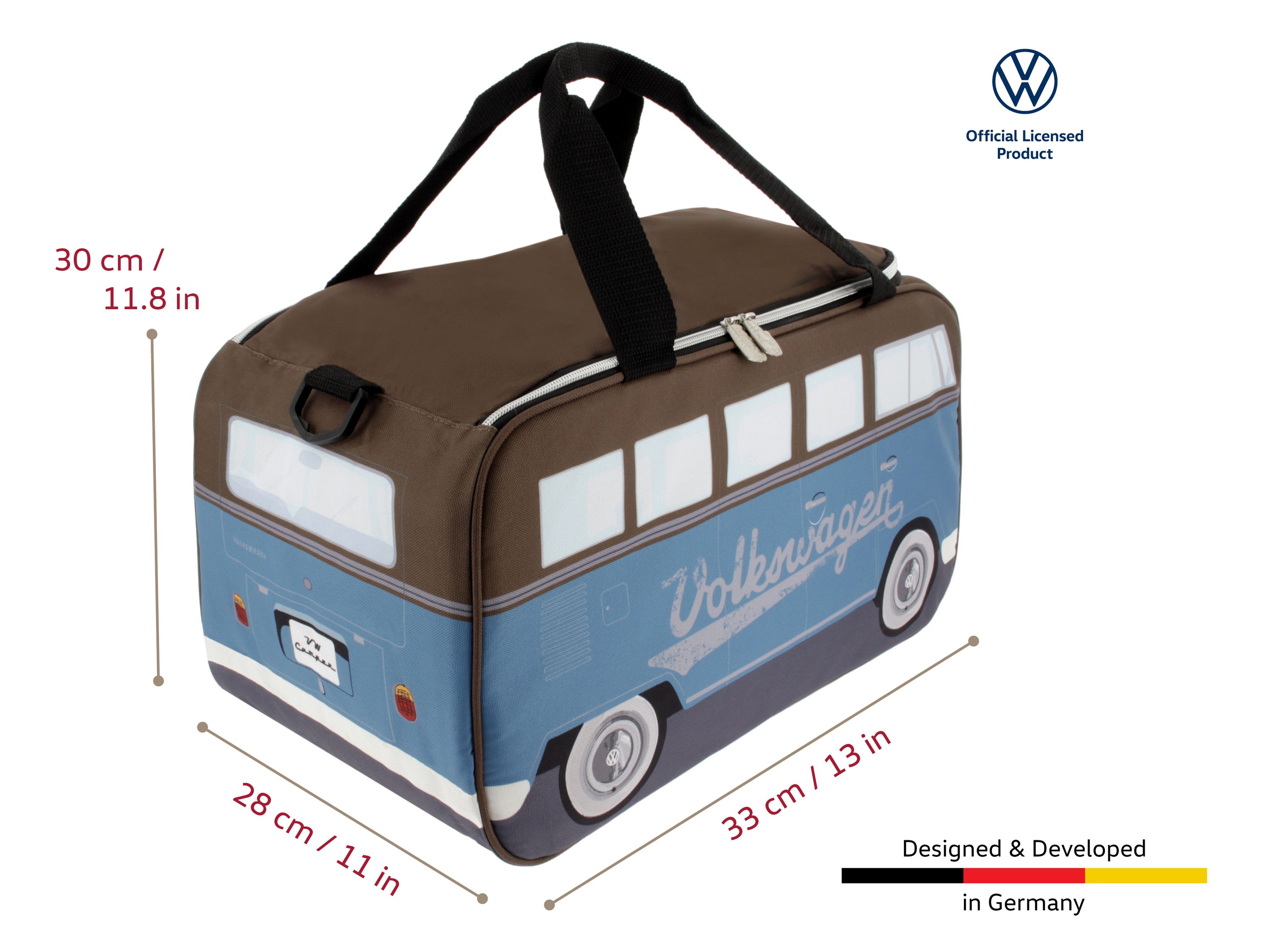 VW T1 Bulli Bus Kühltasche, Volkswagen Form & Motiv (25 l) 