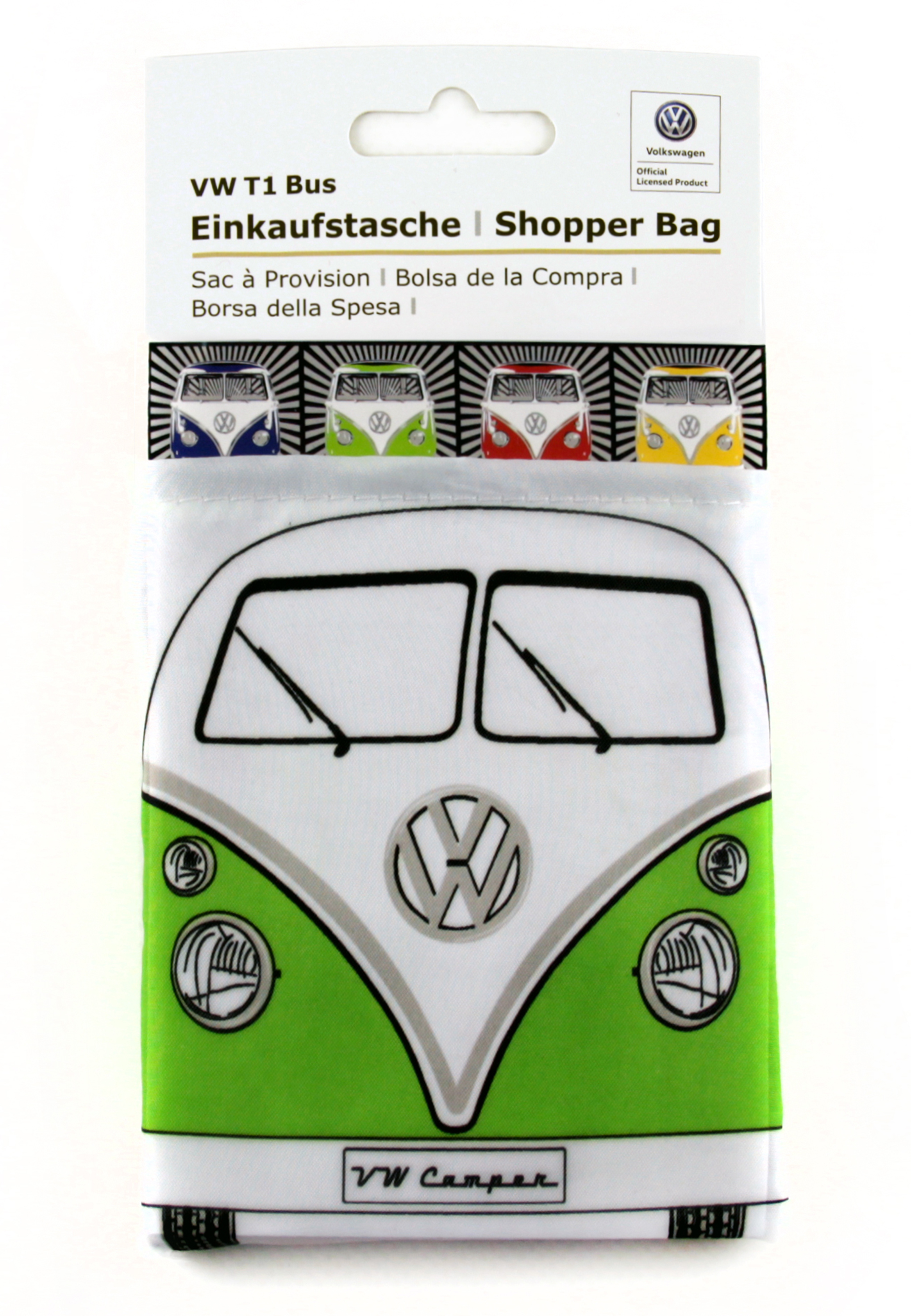 VW T1 Bulli Bus Einkaufstasche, faltbarer Shopper Beutel