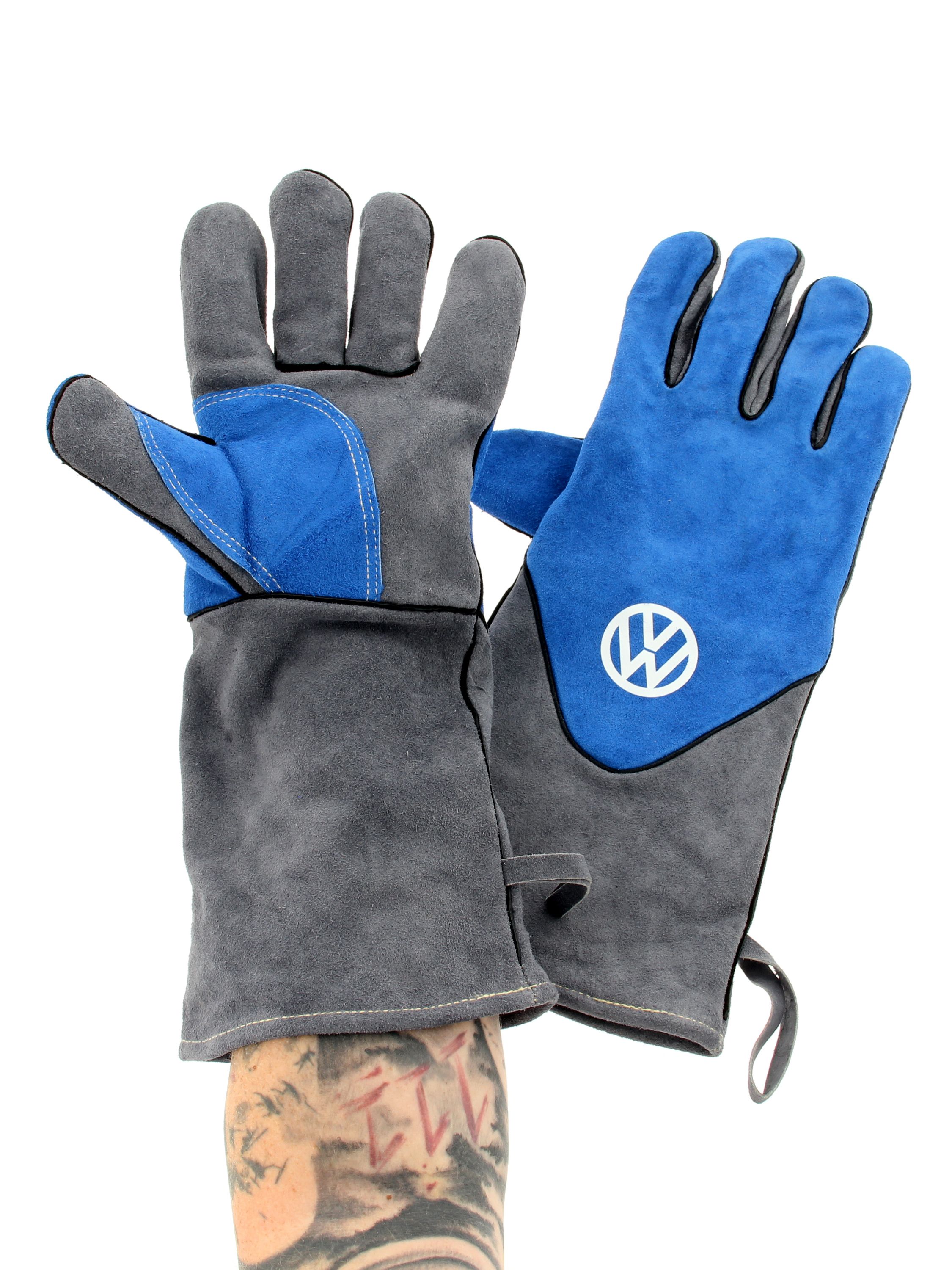 VW T1 Bus Grillhandschuhe in Geschenkbox Rindsleder (Paar)