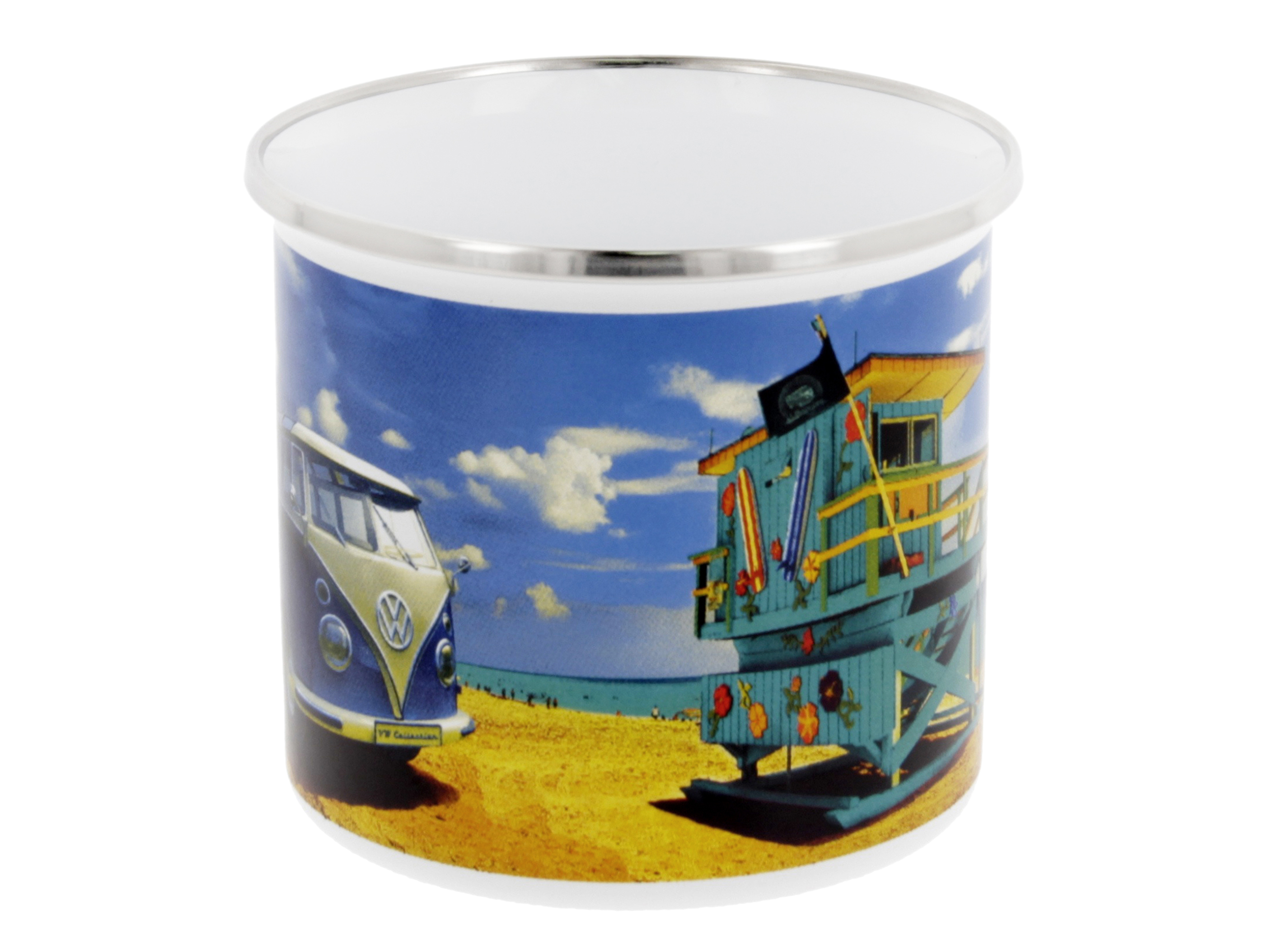VOLKSWAGEN BUS VW T1 Combi Tasse émaillé 500ml - Parade/beige