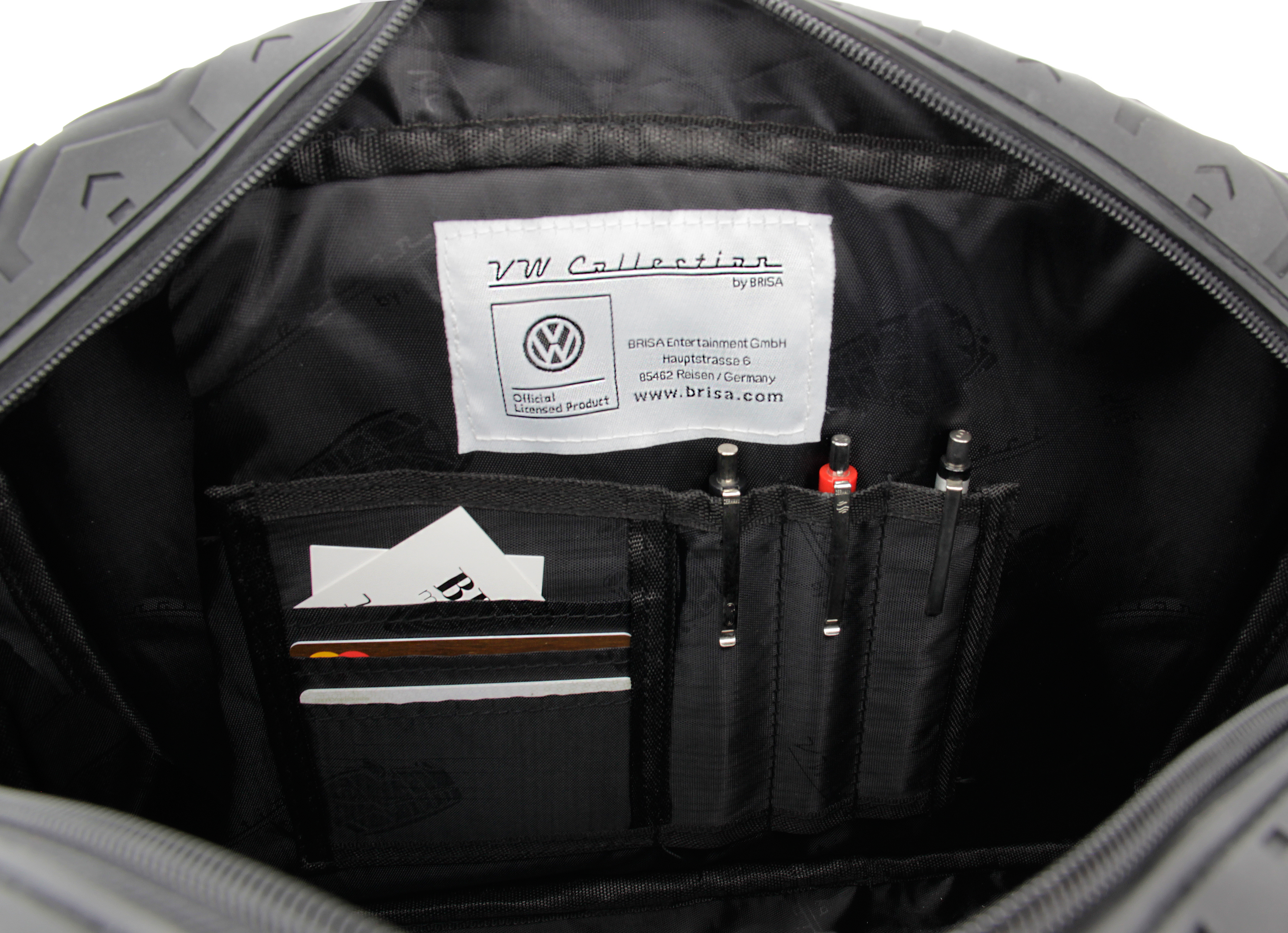 VW T1 Bulli Bus Messenger Bag, PU & Reifenprofil