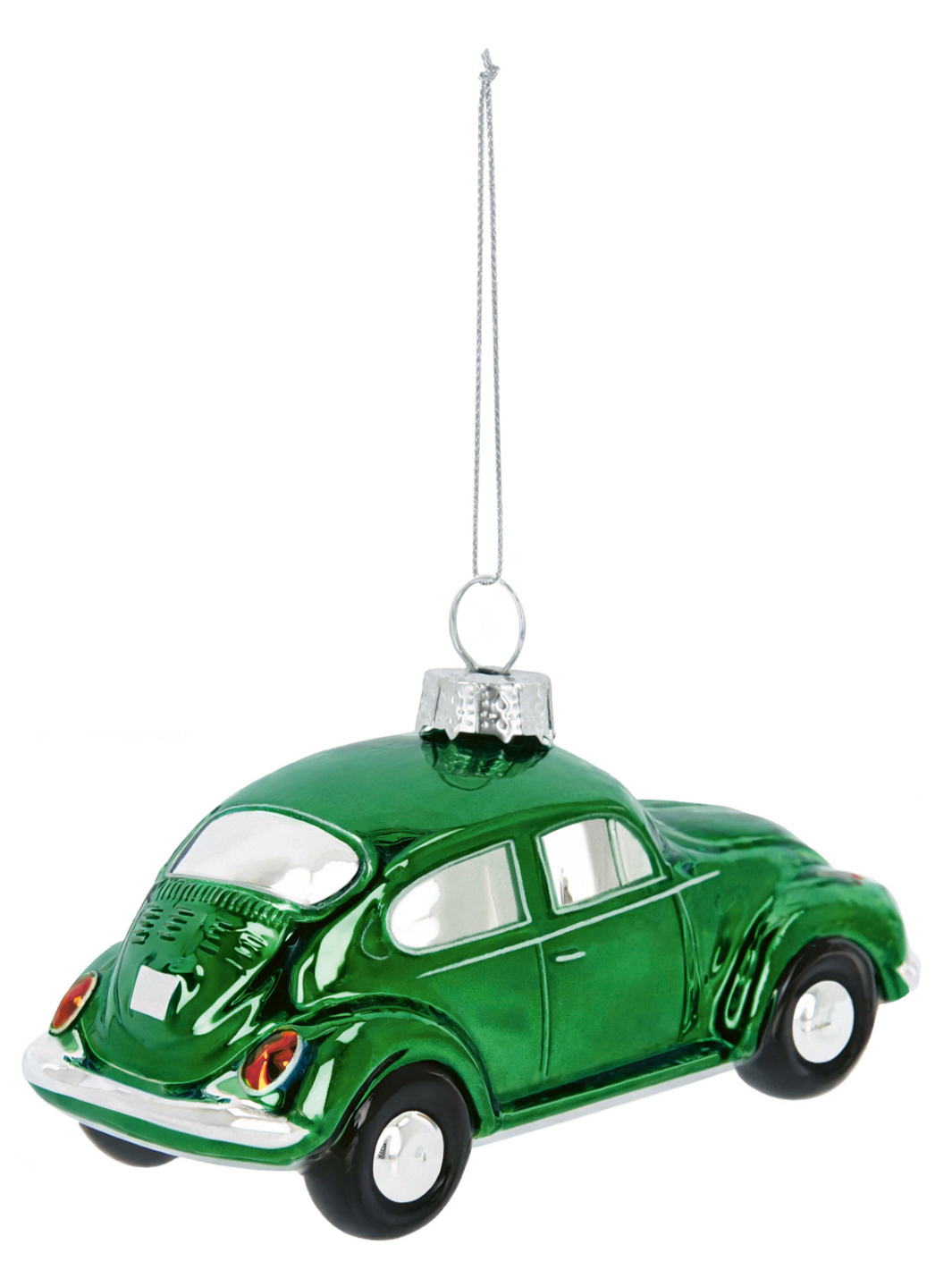 VW Käfer Deko-Anhänger & Weihnachtsschmuck aus Glas in Geschenkbox (Maßstab 1:40)