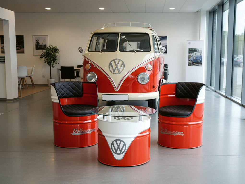 VW T1 Bus Ölfass-Sessel
