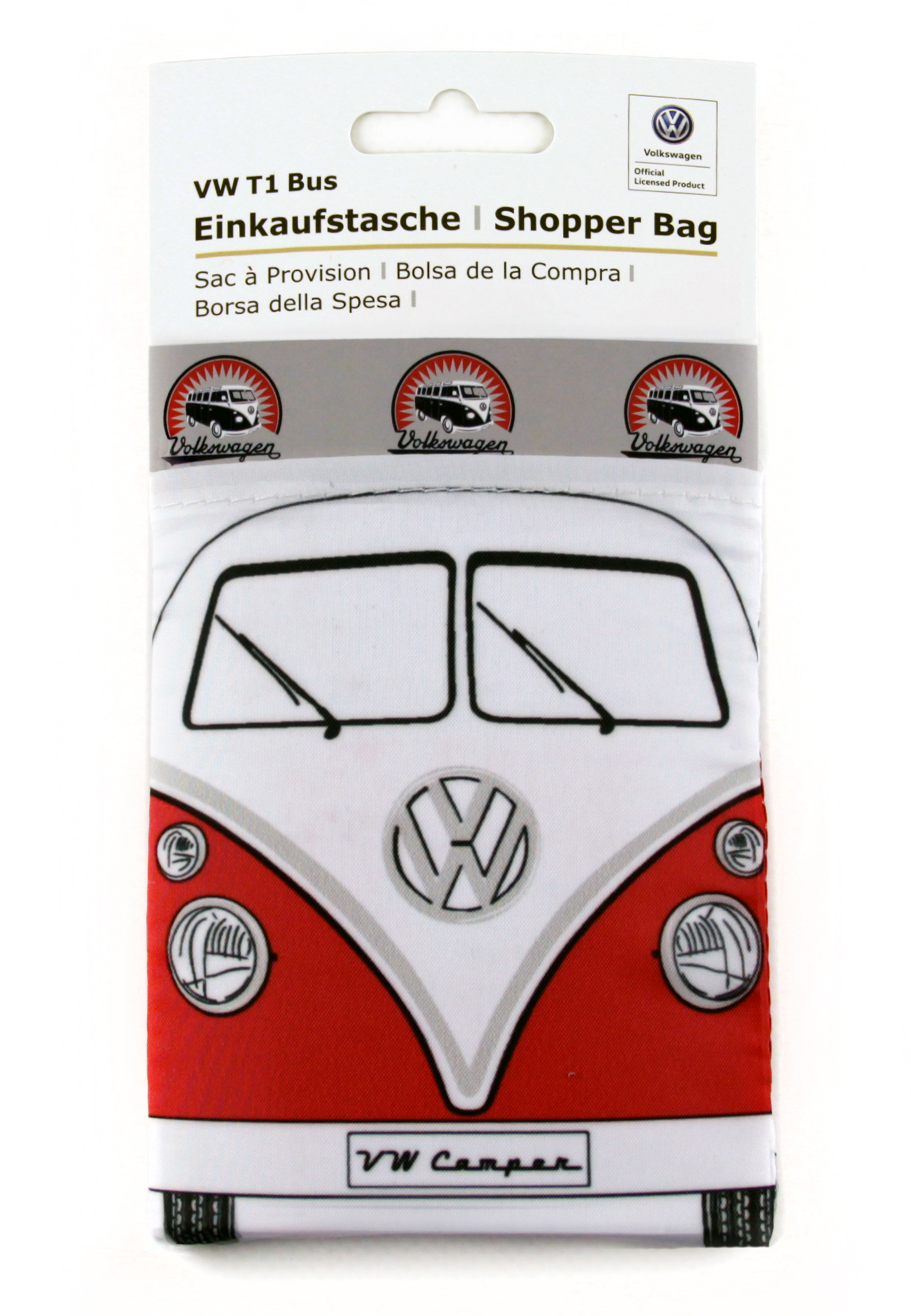 VW T1 Bulli Bus Einkaufstasche, faltbarer Shopper Beutel