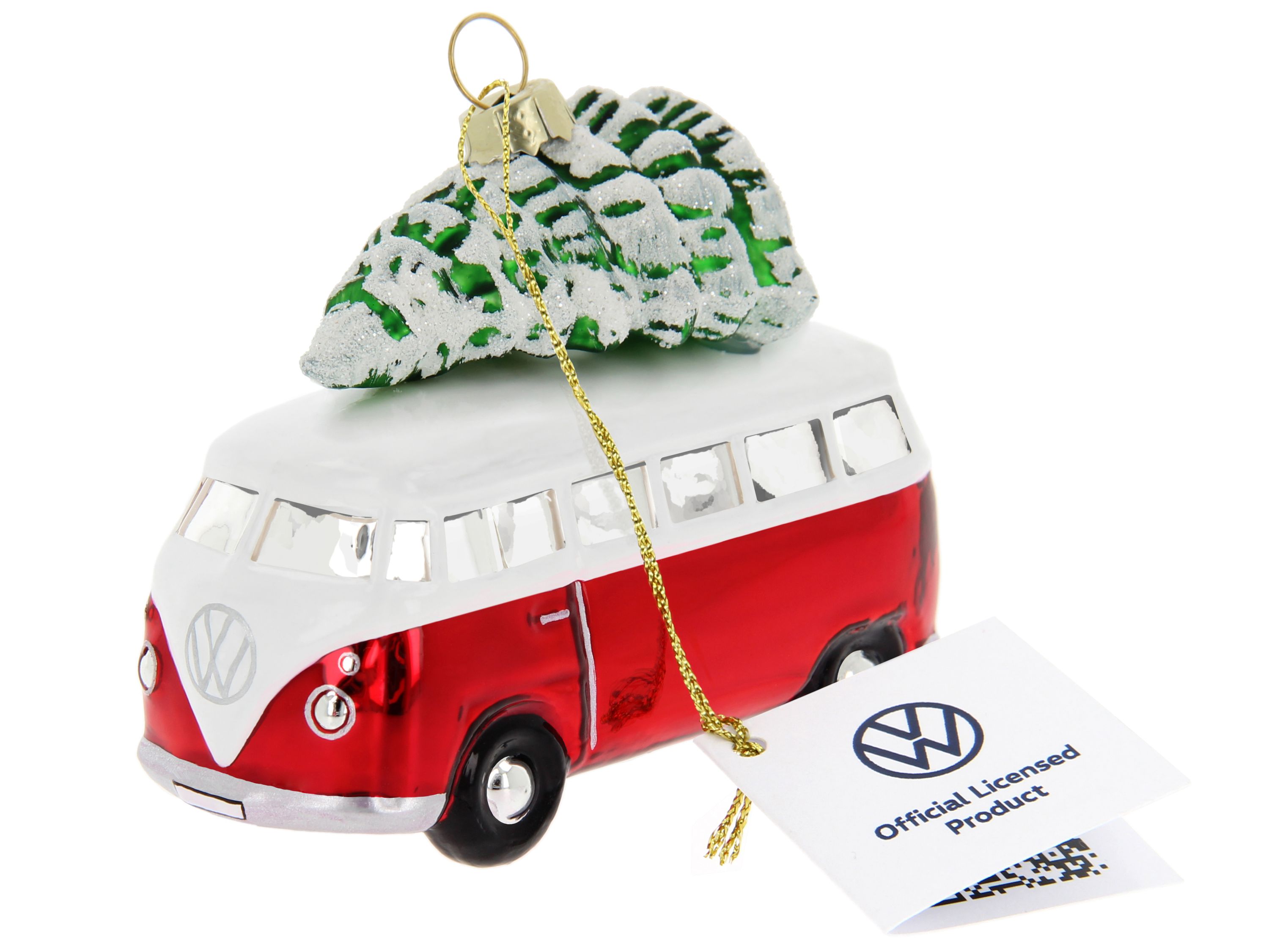 Pendentif décoratif VW T1 Bulli Bus & décorations de Noël en verre dans une boîte cadeau