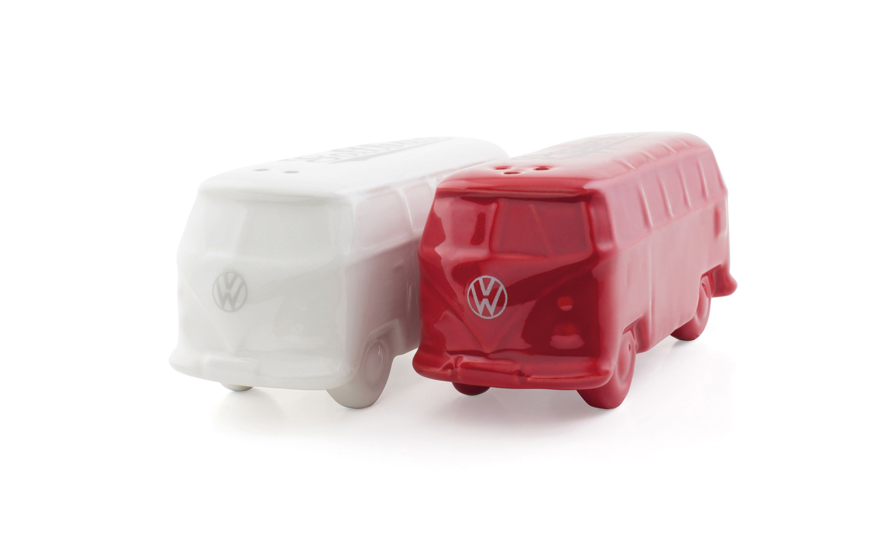 VOLKSWAGEN BUS VW T1 Combi 3D Ensembles Sel et Poivre - blanc/rouge