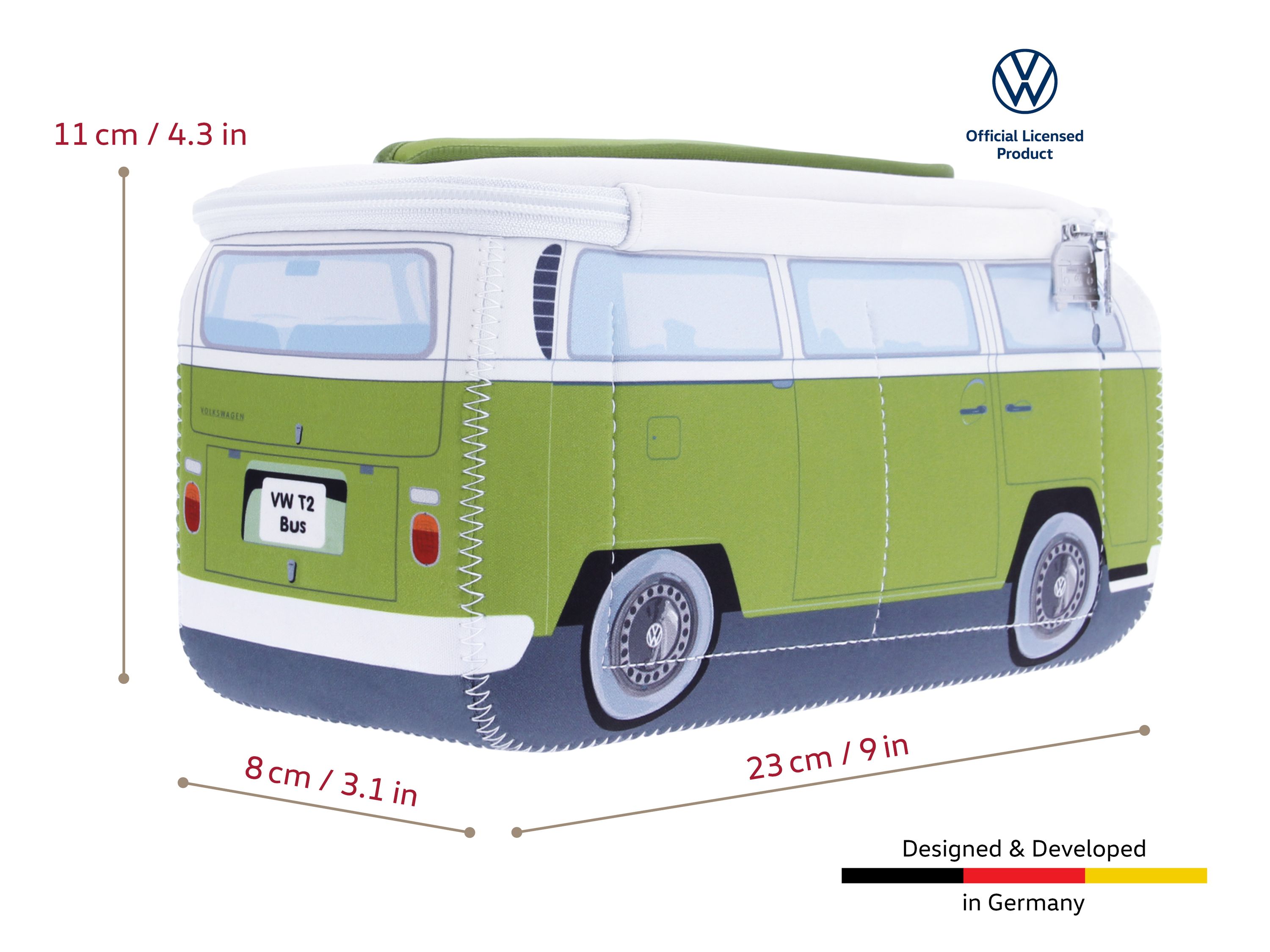 VW T2 Bulli Bus 3D Astuccio per matite in neoprene