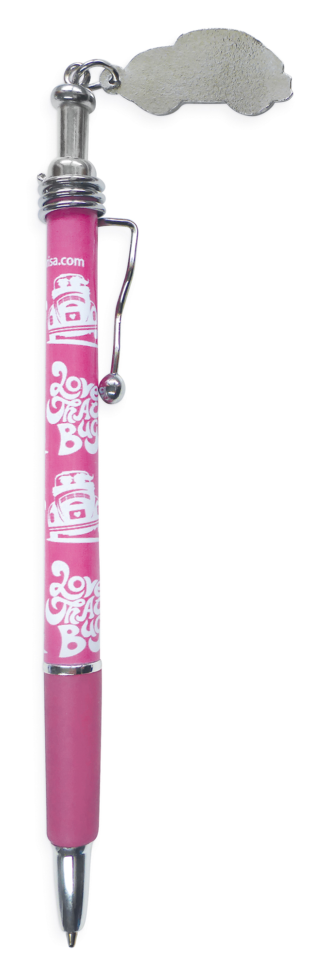 VW Beetle ball pen with pendant - pink