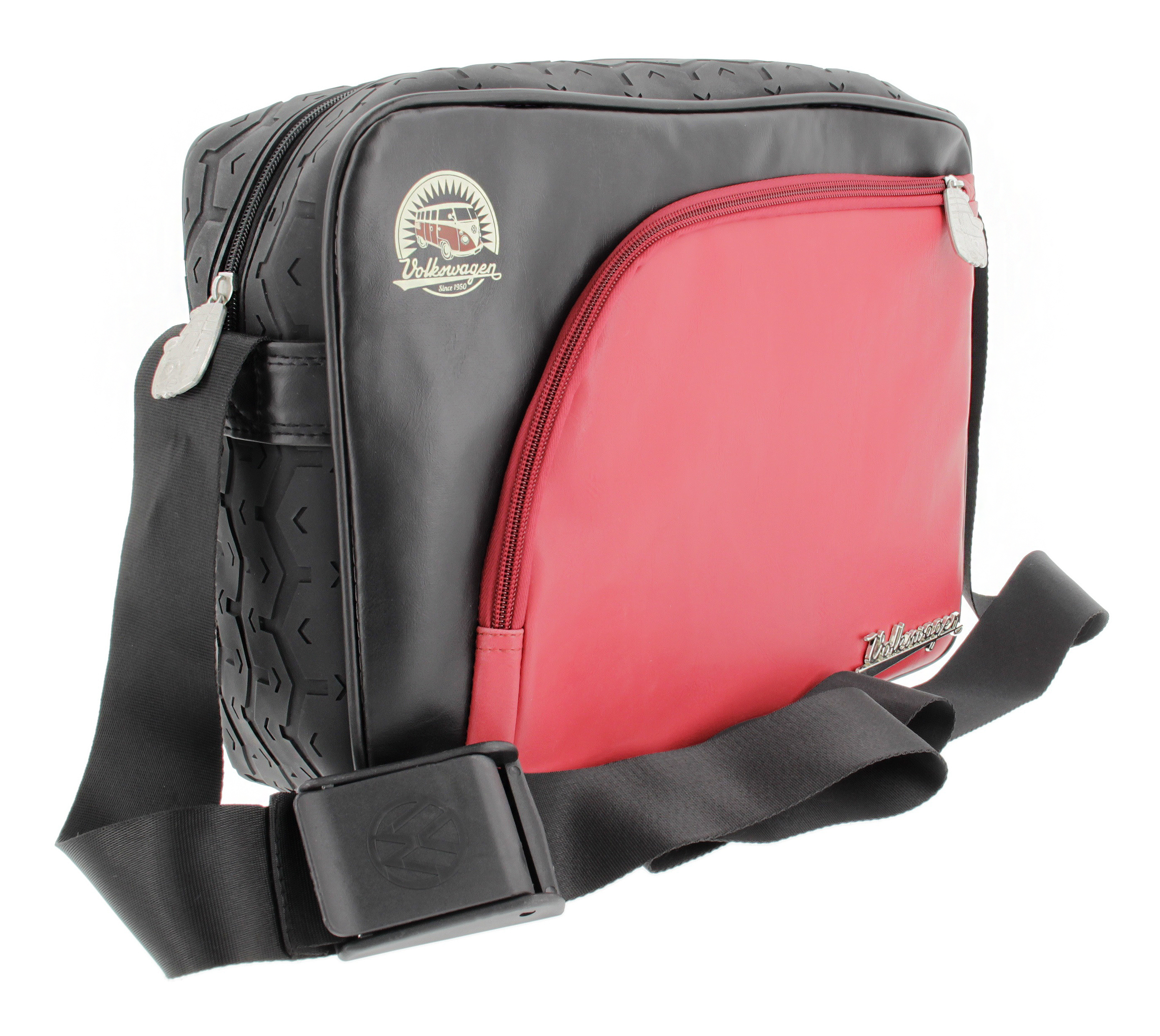 VW T1 Bulli Bus Messenger Bag, PU & Reifenprofil