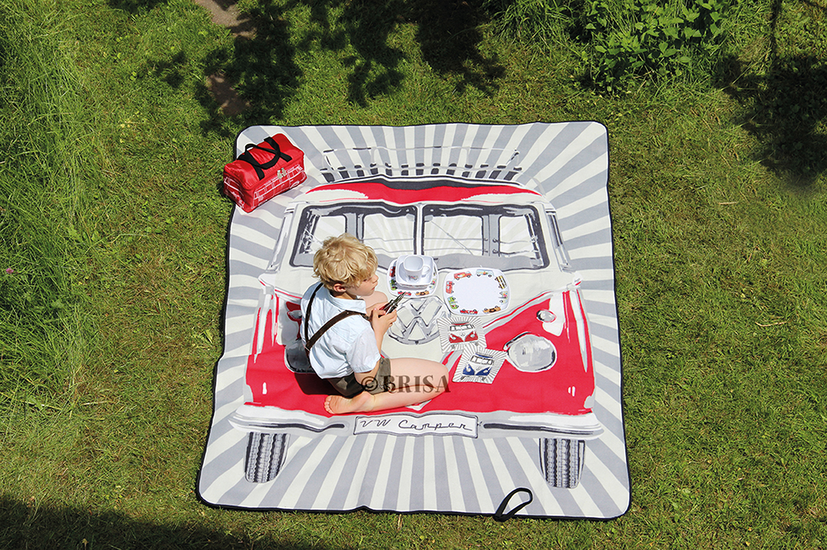 VW T1 Bulli Bus Picnic Blanket (200x150cm) with Carry Bag
