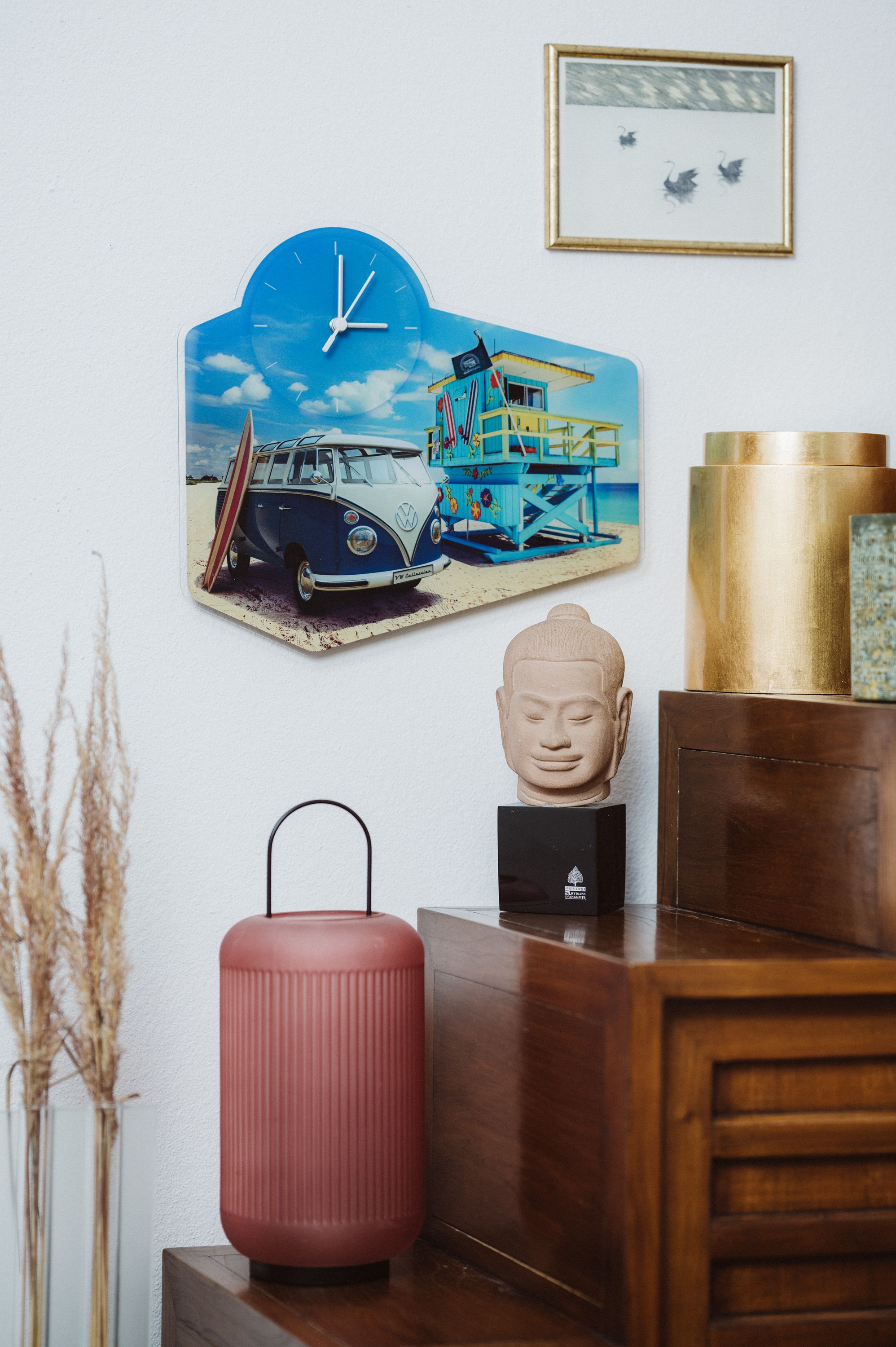 VW T1 Bulli bus acrylic wall clock