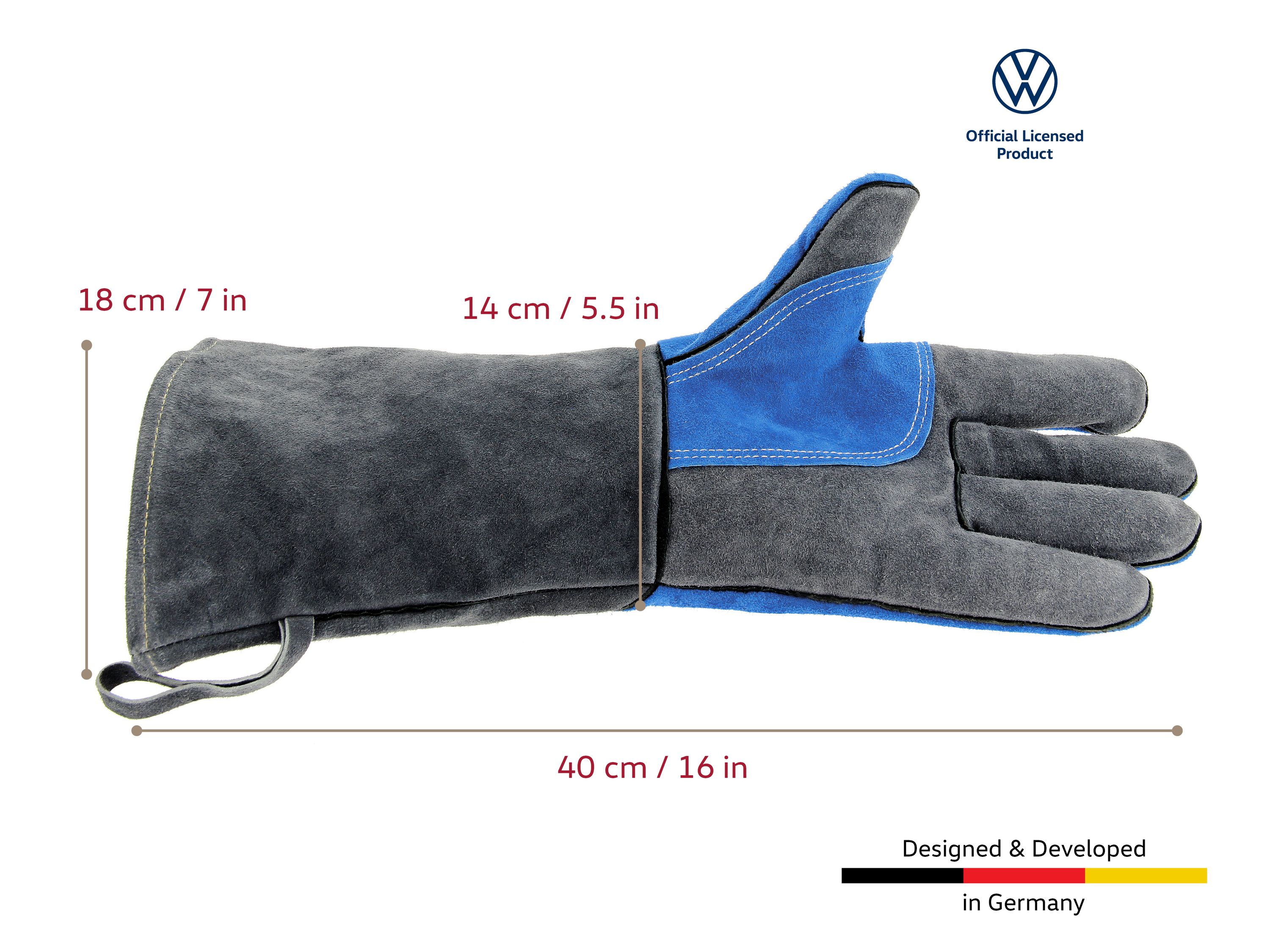 VW T1 Bus Grillhandschuhe in Geschenkbox Rindsleder (Paar)