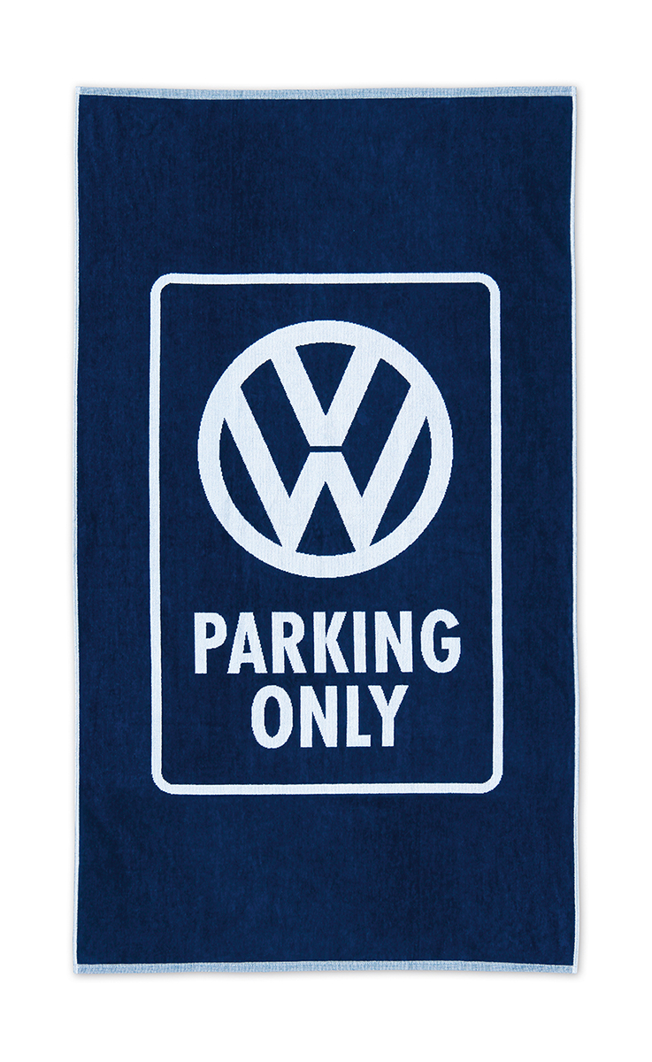VOLKSWAGEN BUS VW Combi Serviette de Plage - Parking Only/bleu