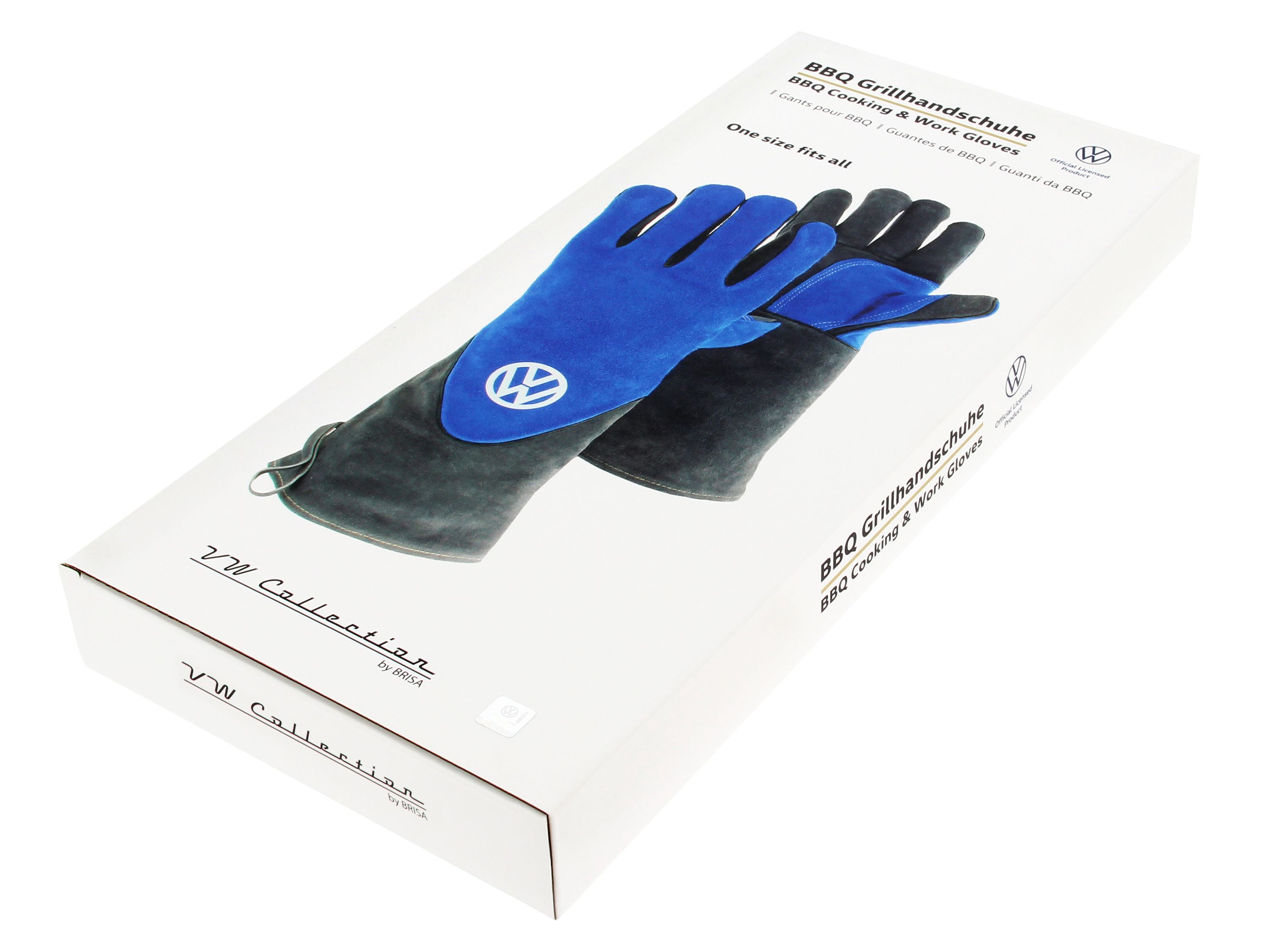 VW T1 Bus Grillhandschuhe in Geschenkbox Rindsleder (Paar)
