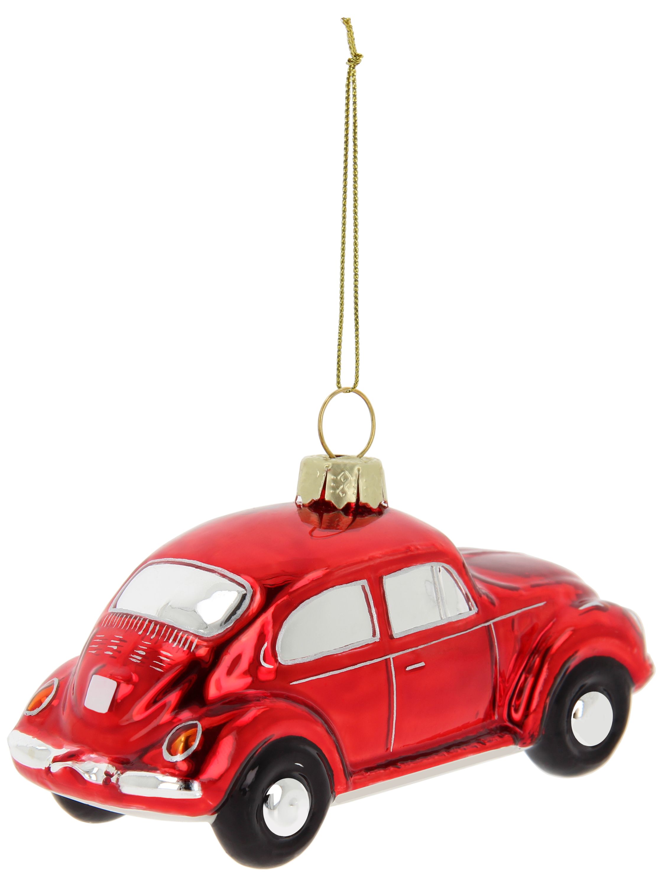 Pendentifs décoratifs VW Coccinelle & décorations de Noël en verre en boîte cadeau
