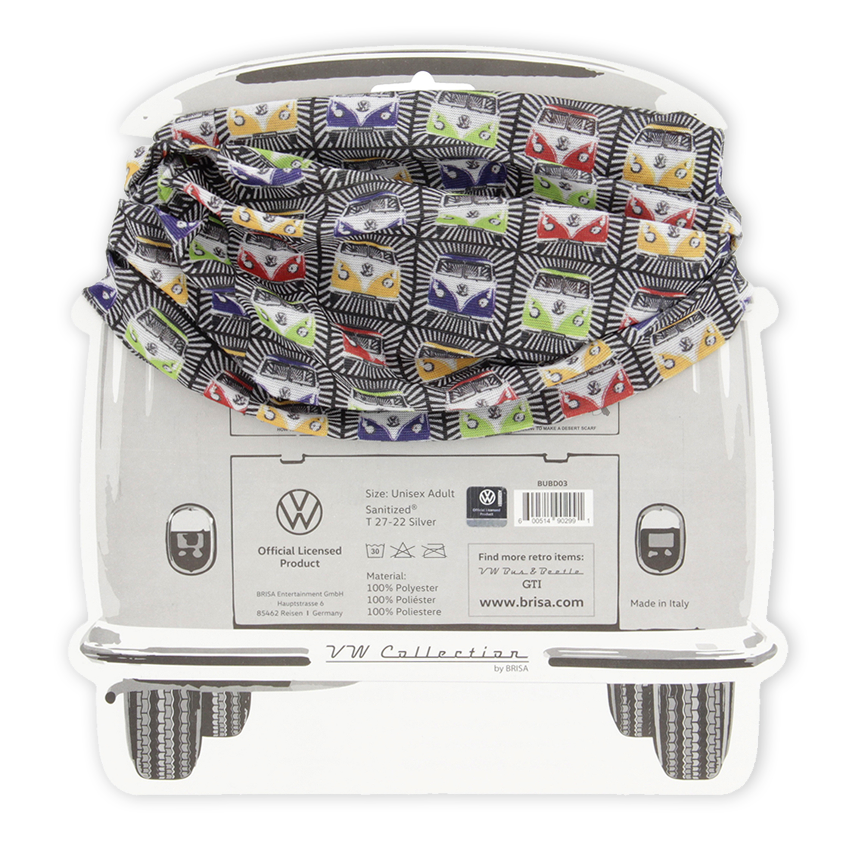 VOLKSWAGEN BUS VW T1 Combi Foulard Tubulaire - Parade/bleu