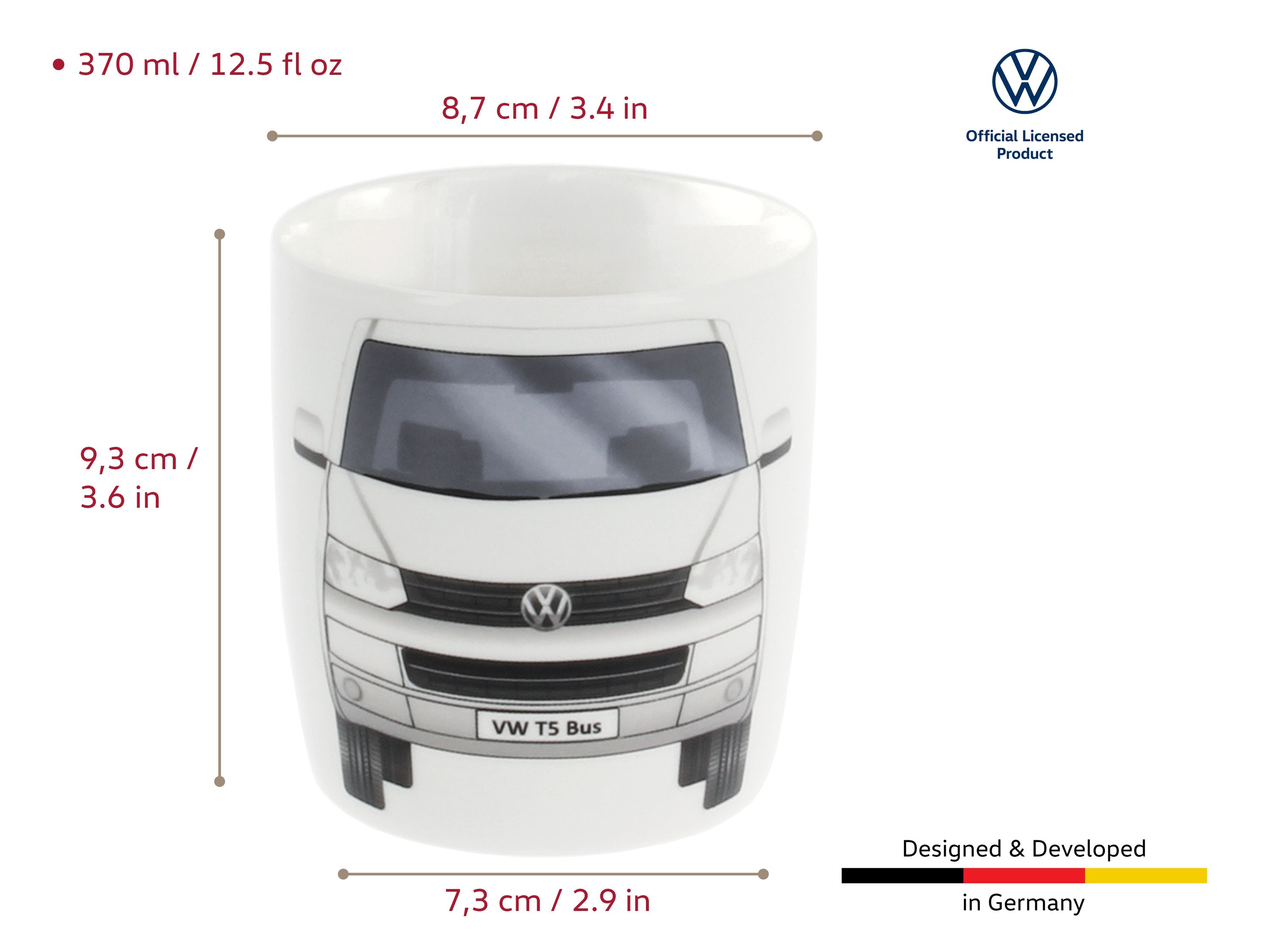 VW T5 Bulli Bus coffee cup 370ml