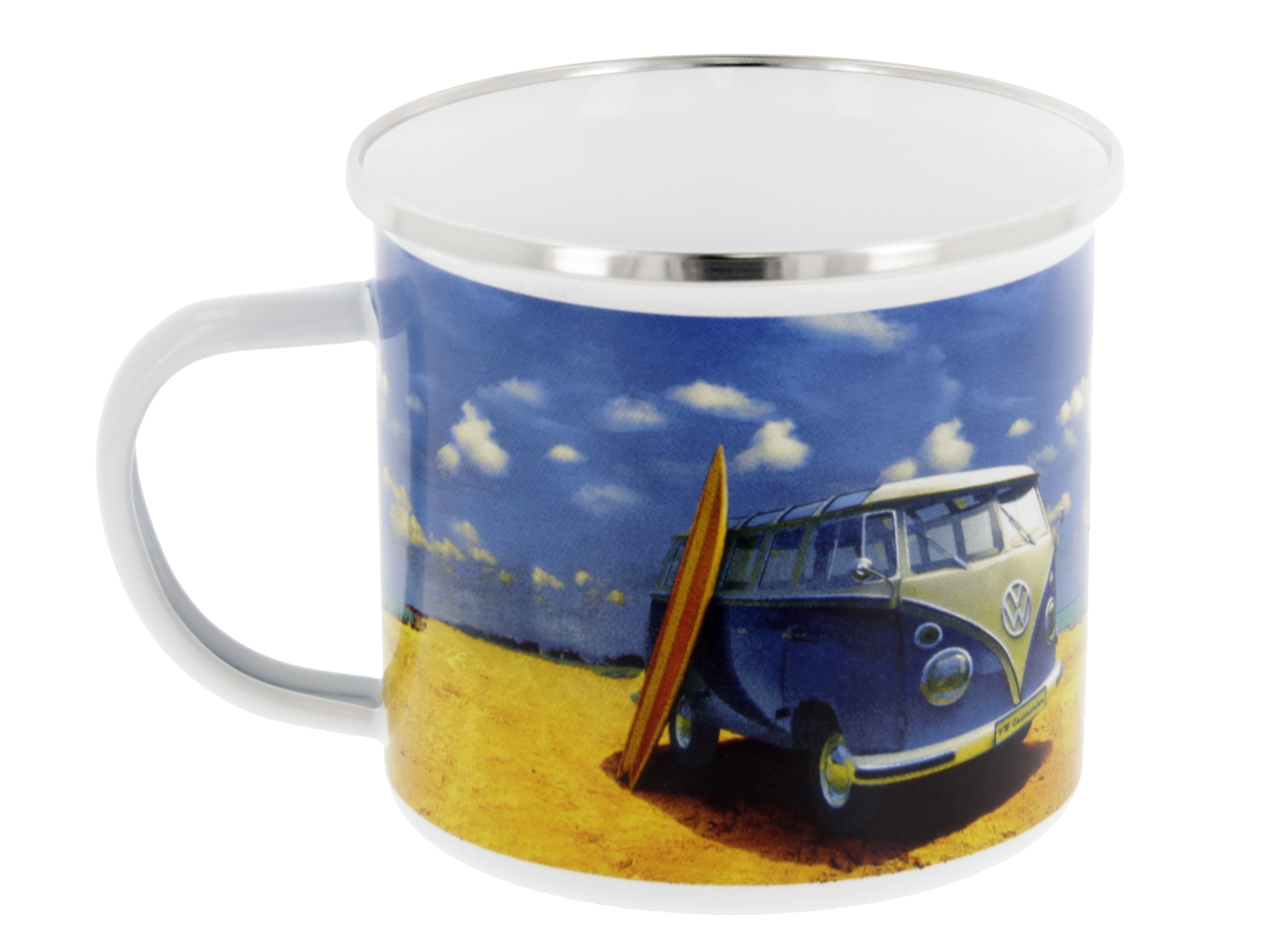 VOLKSWAGEN BUS VW T1 Combi Tasse émaillé 500ml - Parade/beige