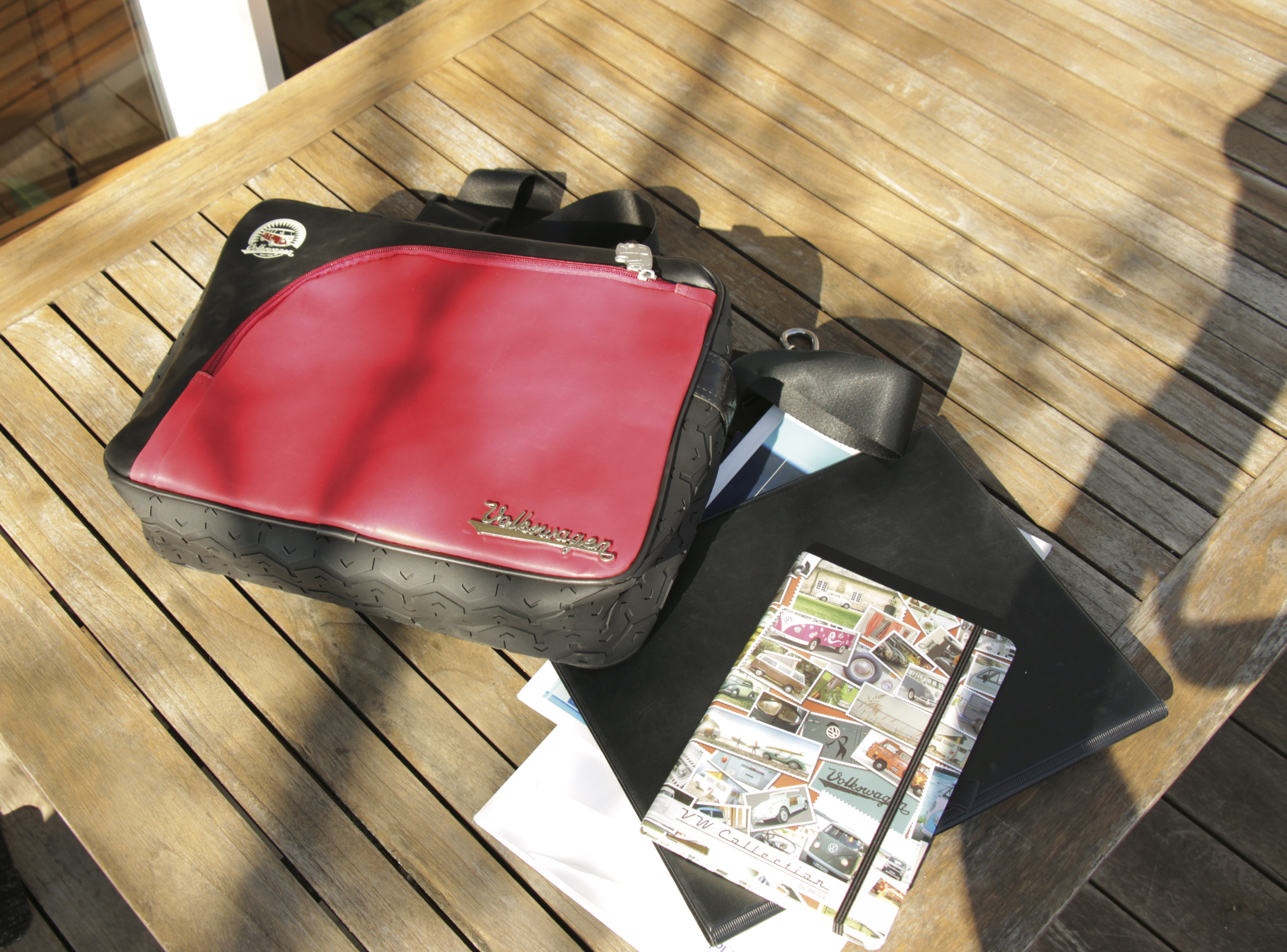 VW T1 Bulli Bus Messenger Bag, PU & Reifenprofil