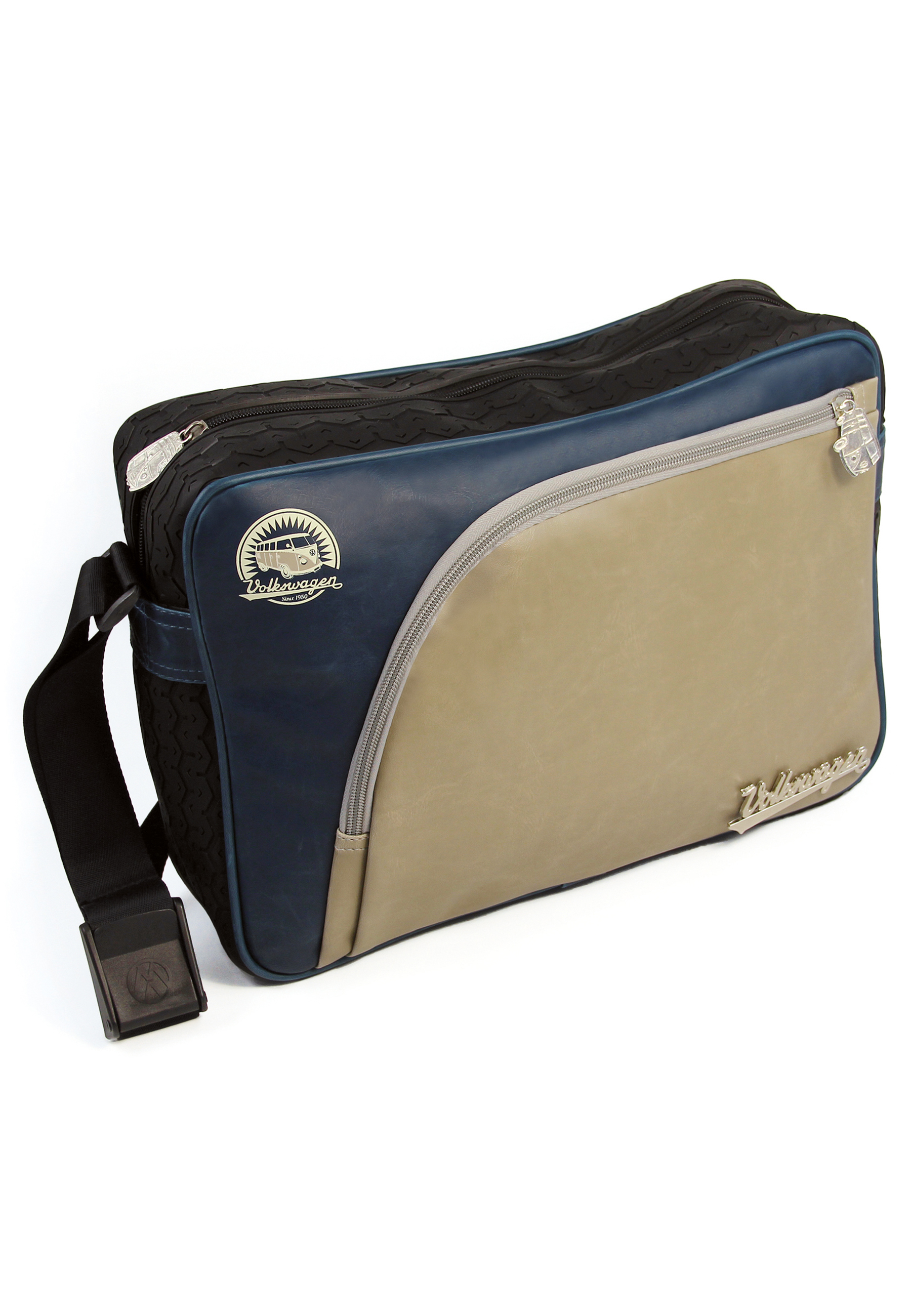 VW T1 Bulli Bus Messenger Bag, PU & Reifenprofil