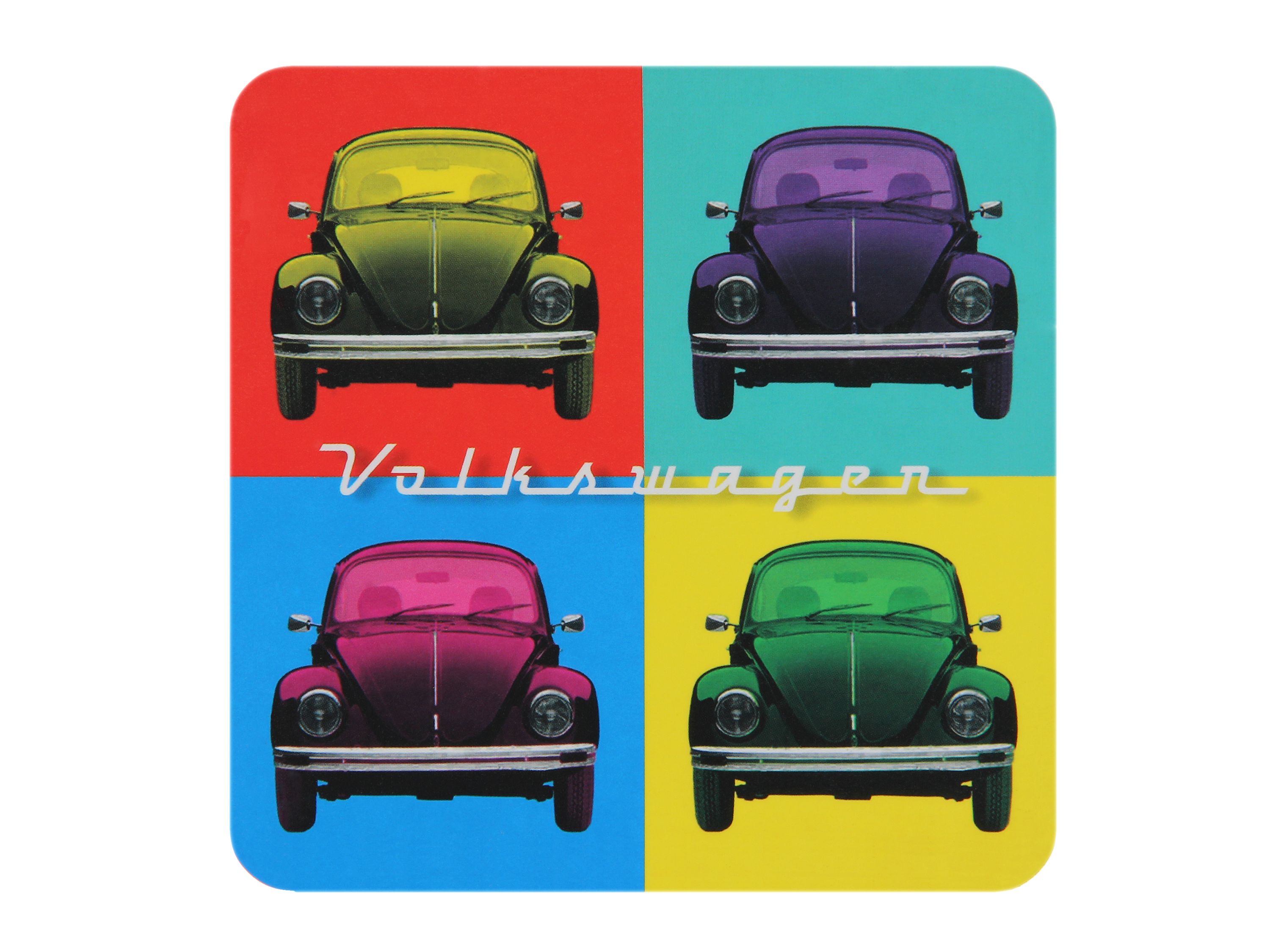 Juego de 4 posavasos VW Beetle en estuche de cartón - Multicolor
