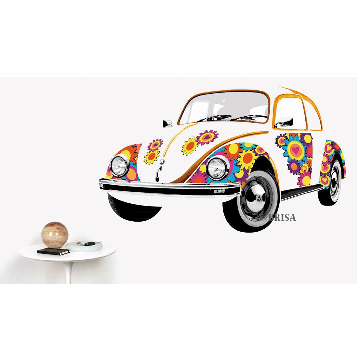 Tatuaggio a parete del Maggiolino VW