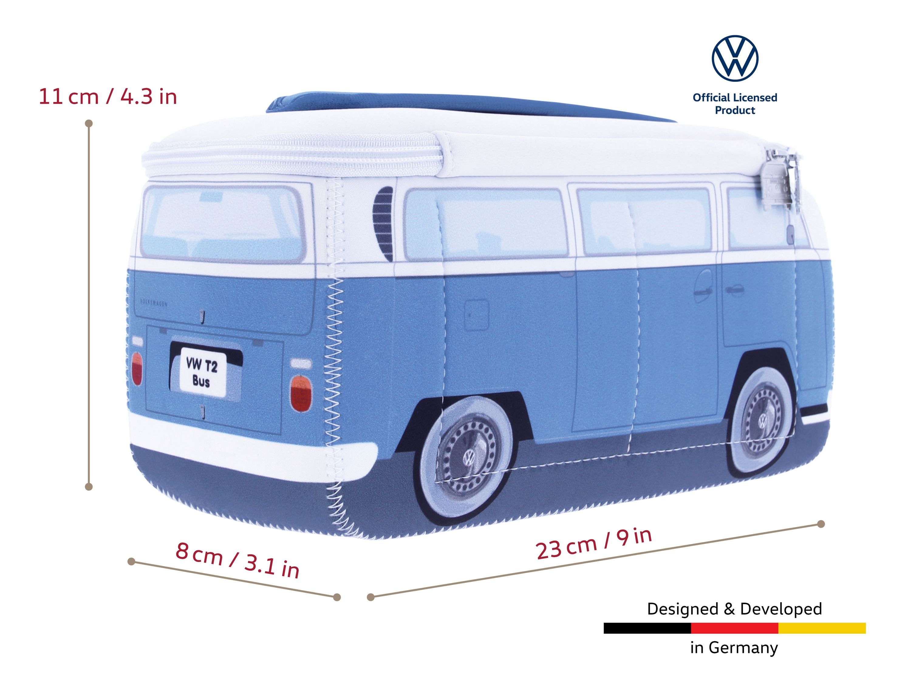VW T2 Bulli Bus 3D Neopren Mäppchen