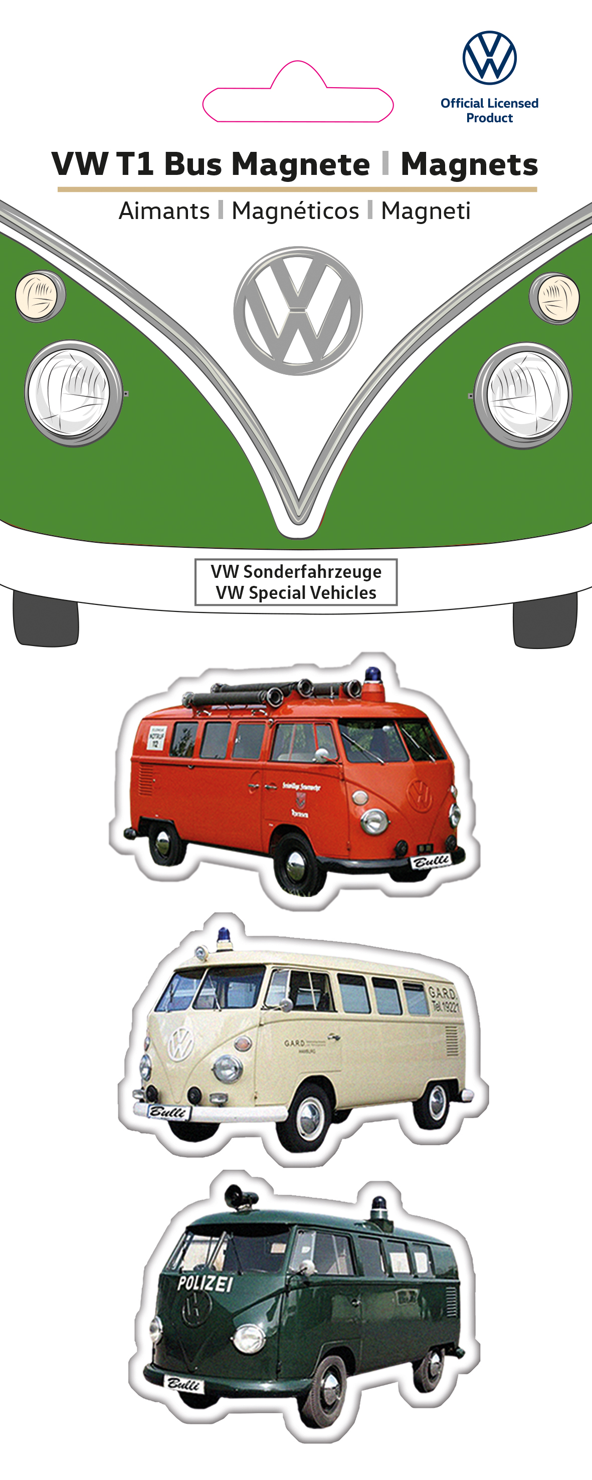 VOLKSWAGEN BUS VW T1 Combi Aimants, 3 pièces - Véhicule spécial
