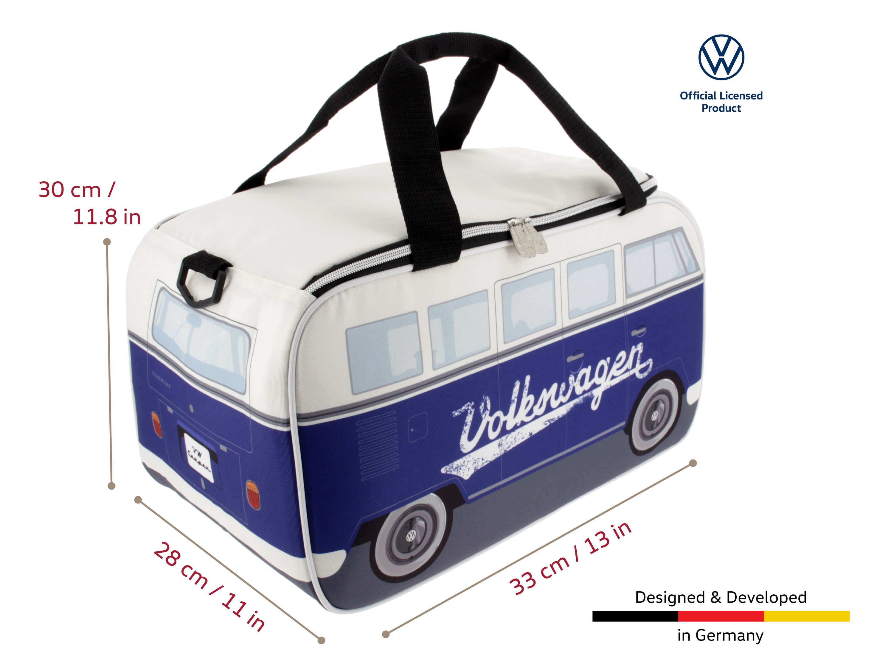 VW T1 Bulli Bus Kühltasche, Volkswagen Form & Motiv (25 l) 