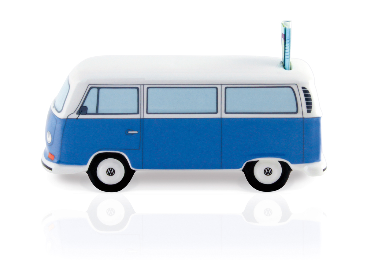 VW T2 Bulli Bus Salvadanaio in ceramica (1:22)