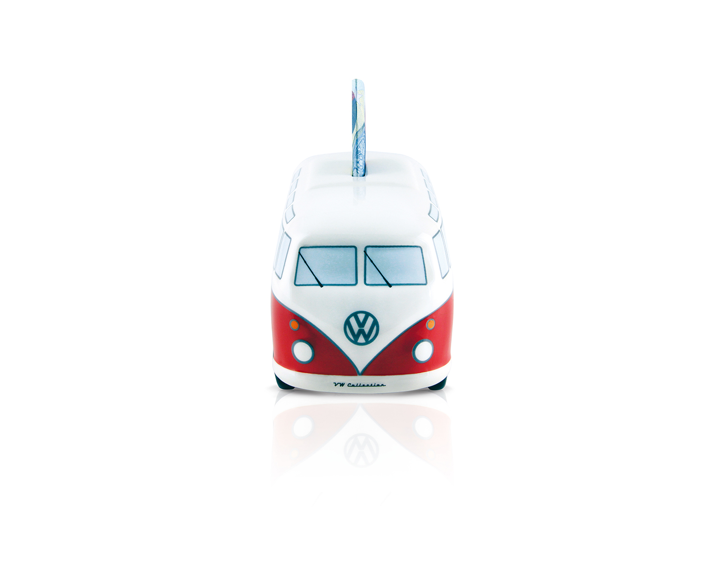 VOLKSWAGEN BUS VW T1 Combi Tirelire Céramique (1:22) - Classique/rouge