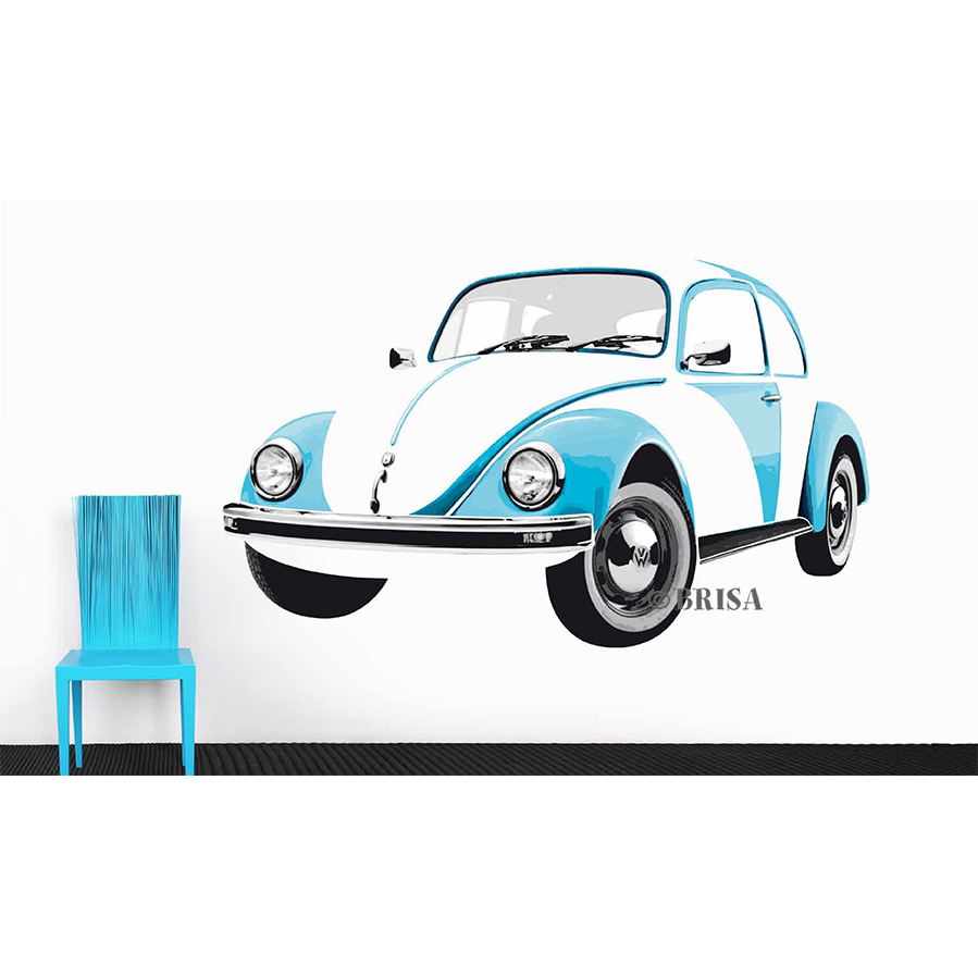 Tatuaggio a parete del Maggiolino VW