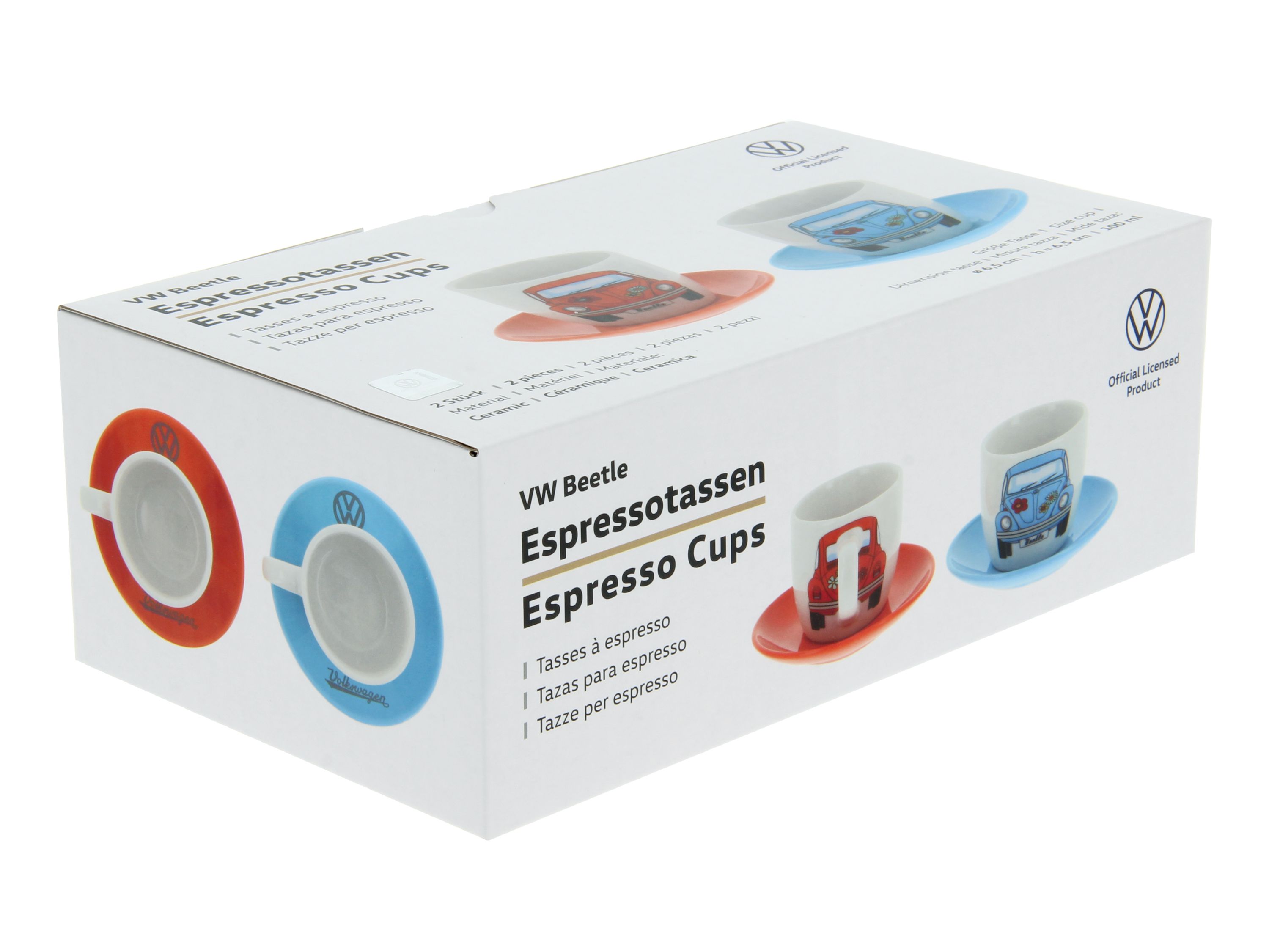Set di 2 tazze da caffè espresso VW Maggiolino 100ml