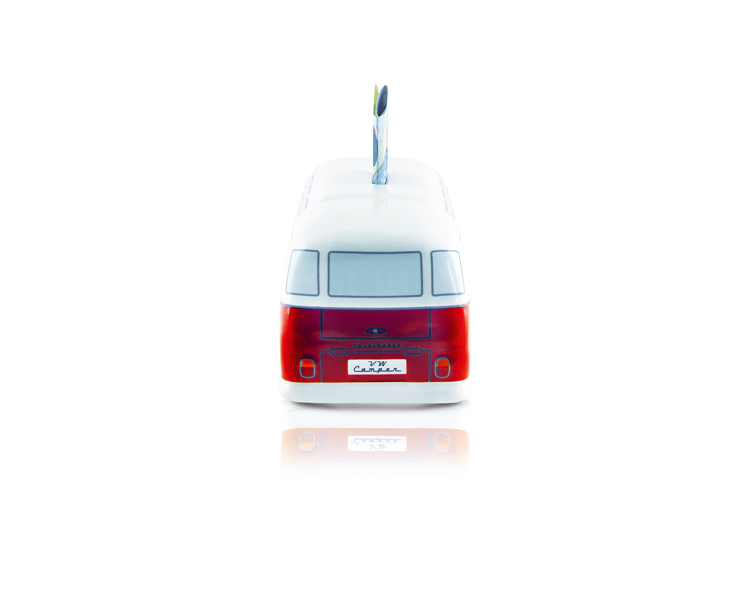 VOLKSWAGEN BUS VW T1 Combi Tirelire Céramique (1:22) - Classique/rouge