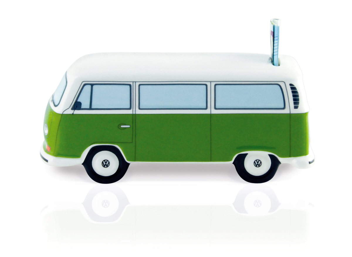 VW T2 Bulli Bus Salvadanaio in ceramica (1:22)