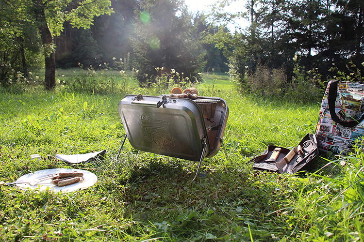 VW T1 Bulli Bus Stainless Steel Suitcase Grill