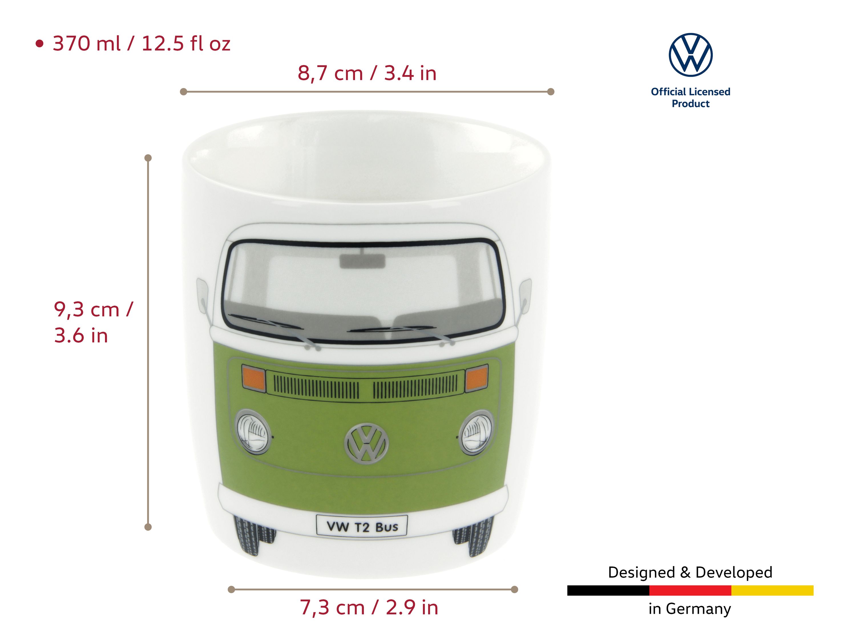 VW T2 Bulli Bus coffee cup 370ml